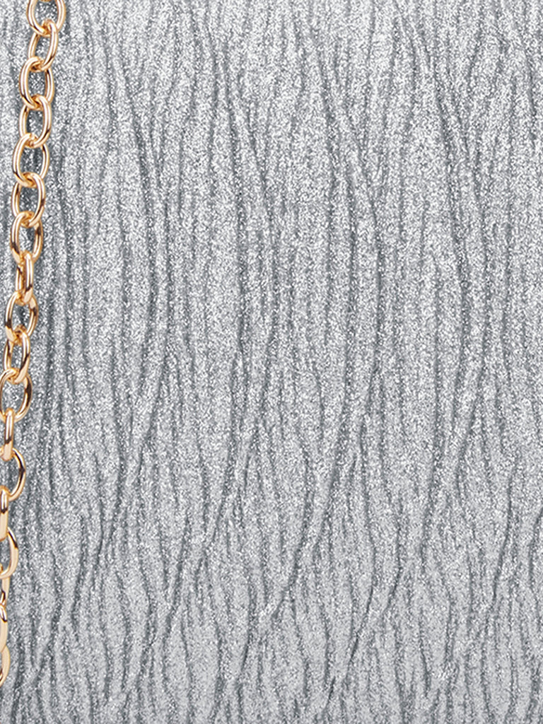 Glisten Small Framed Clutch Silver