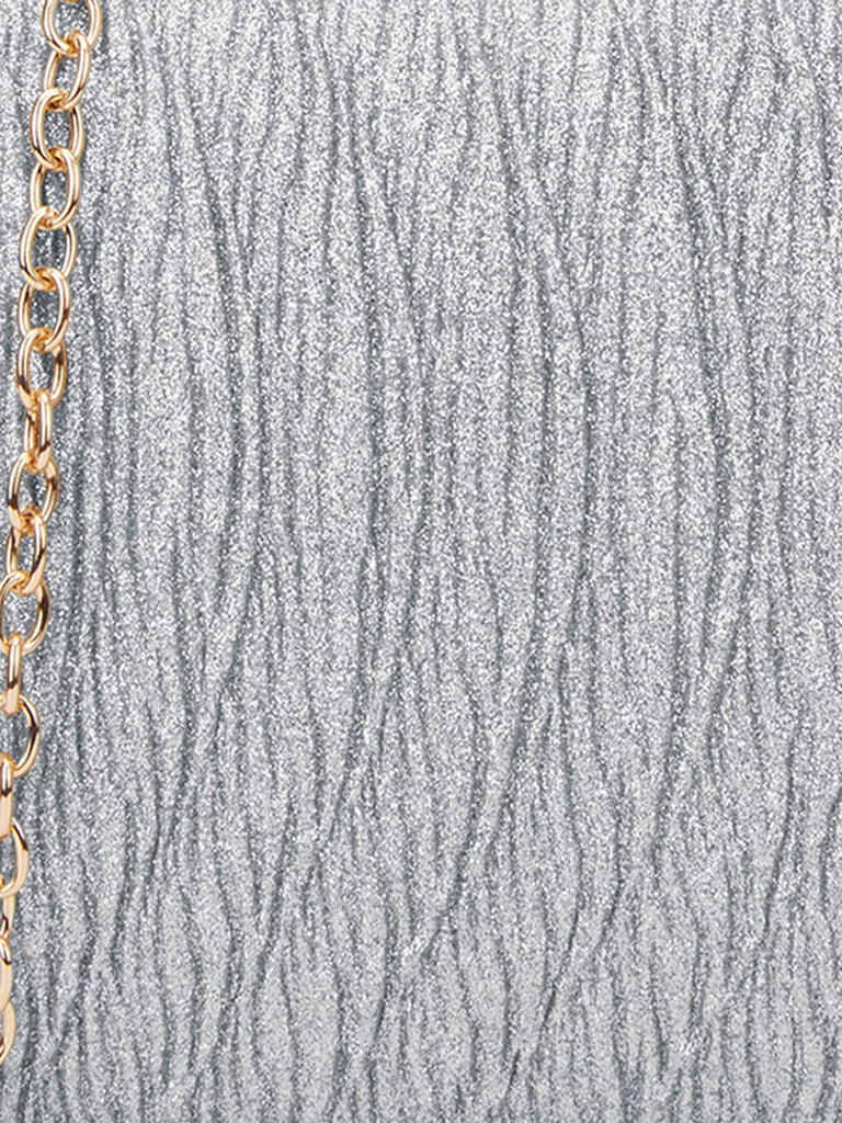 Glisten Small Framed Clutch Silver