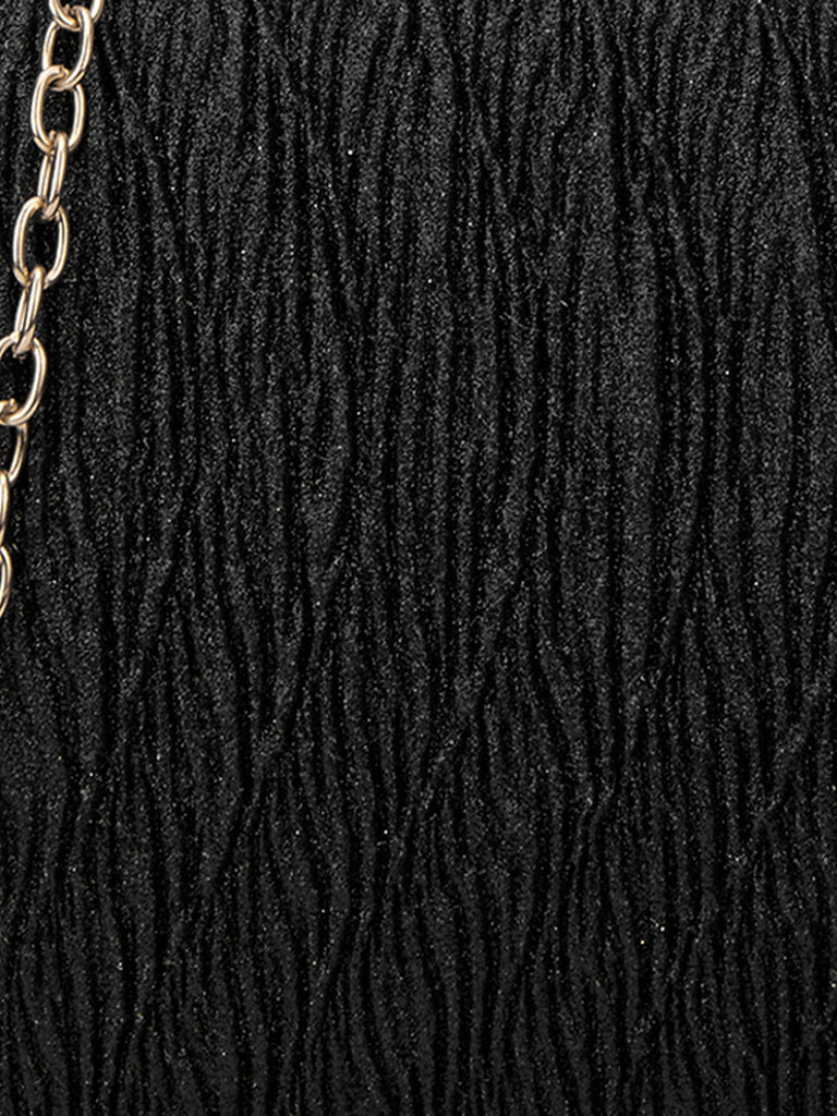 Glisten Small Framed Clutch Black
