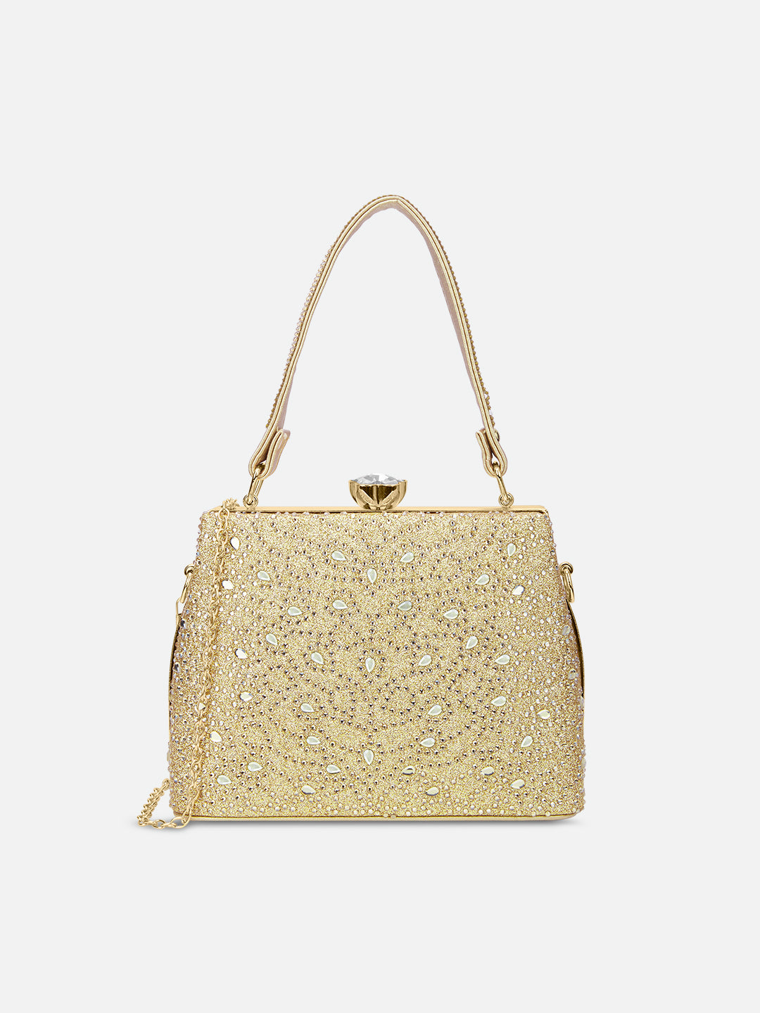 Flare Large Framed Clutch Gold