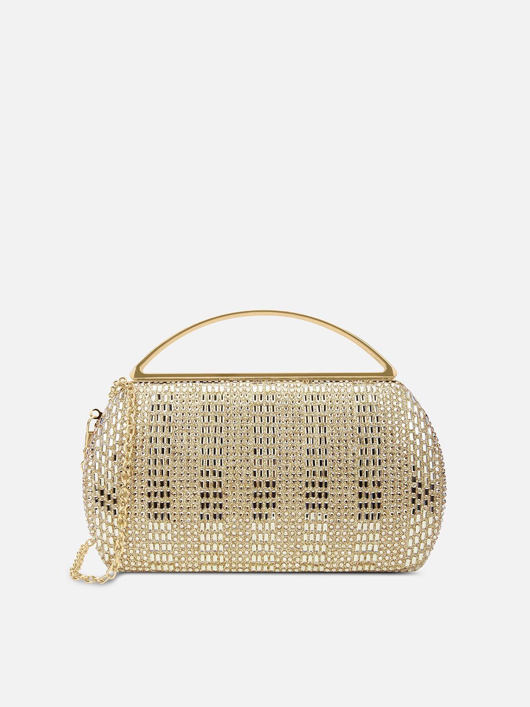 Bun Large Handle Clutch Gold