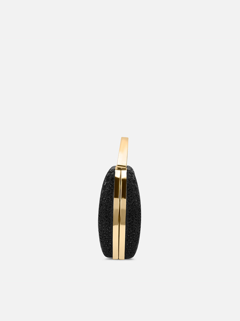 Bun Large Handle Clutch Black
