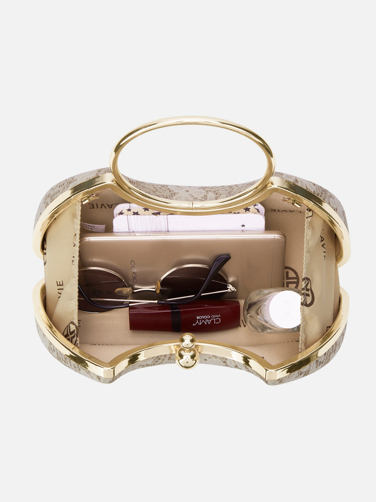 Adore Large Handle Clutch Gold