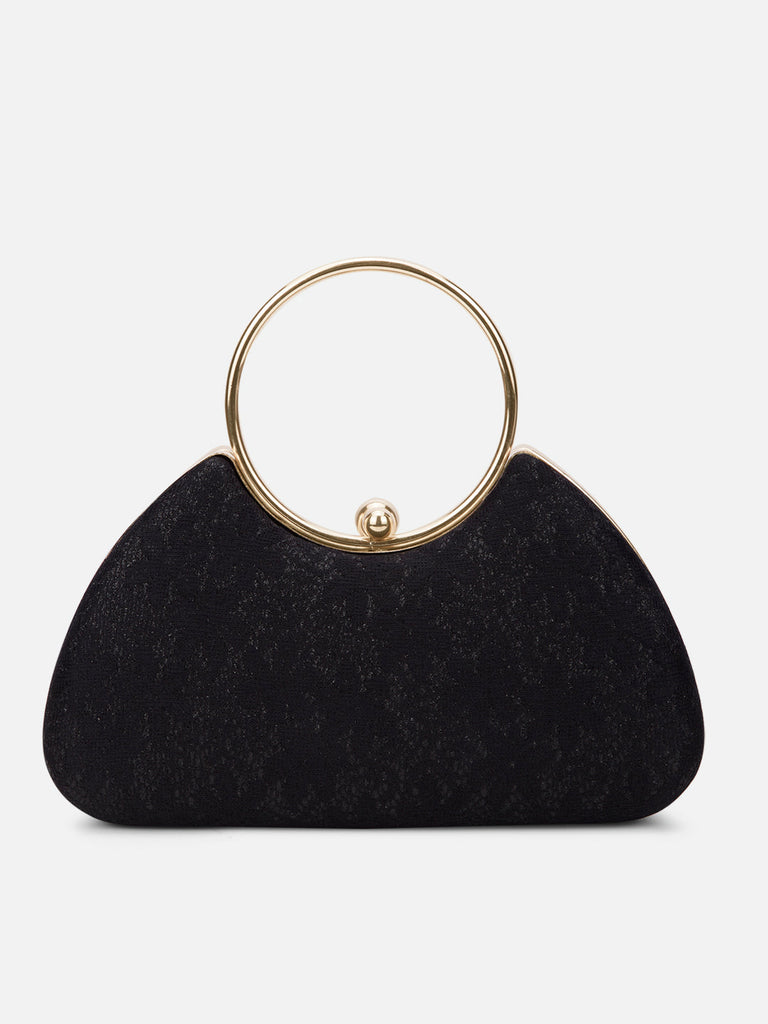 Adore Large Handle Clutch Black