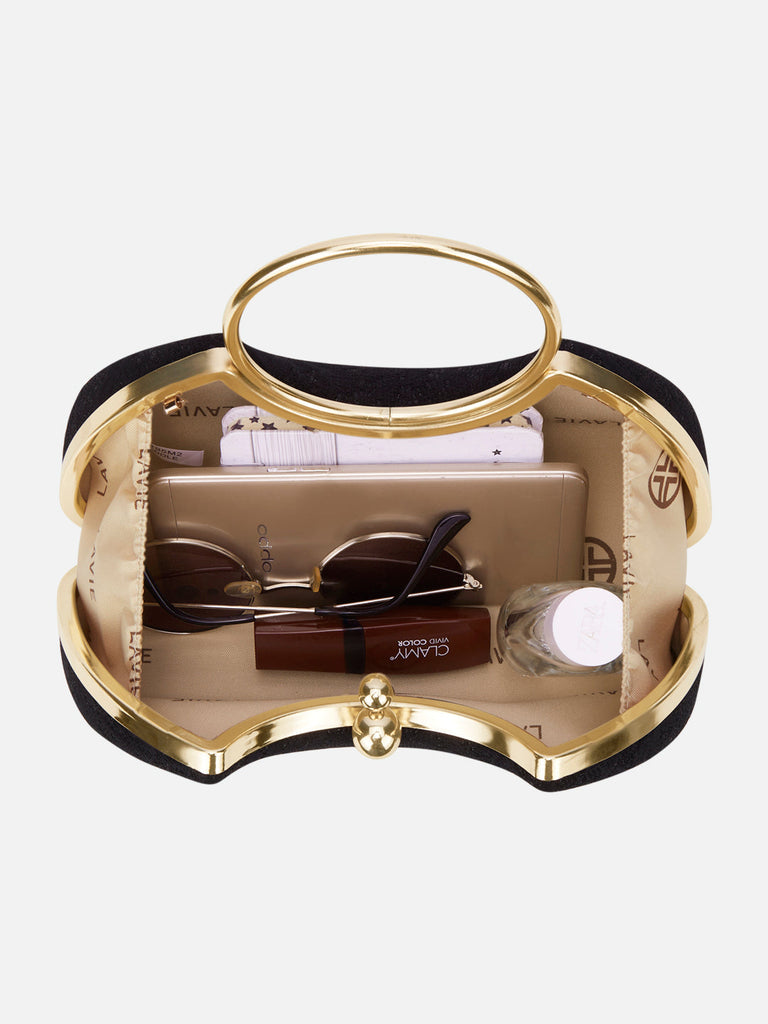 Adore Large Handle Clutch Black