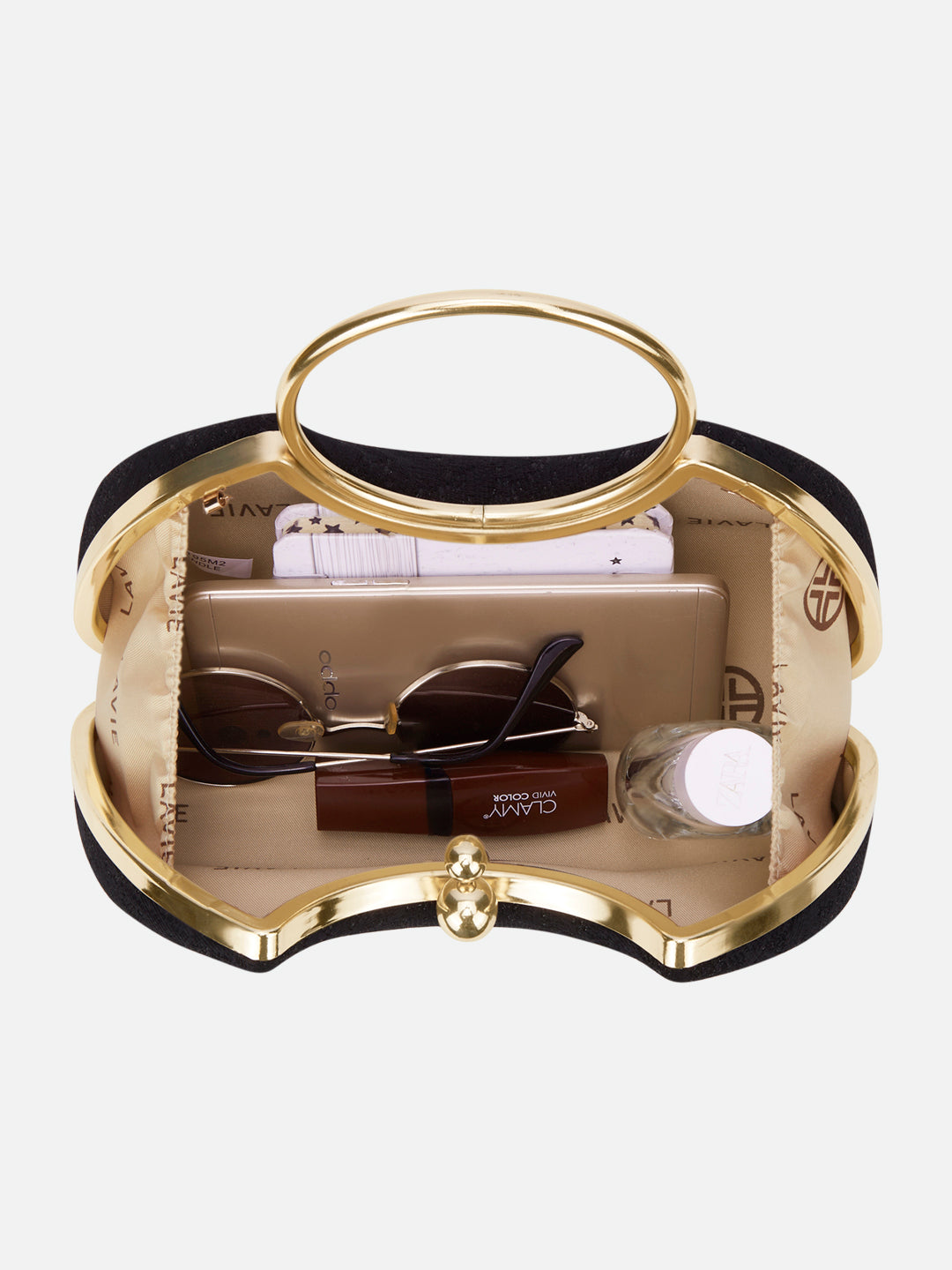 Adore Large Handle Clutch Black