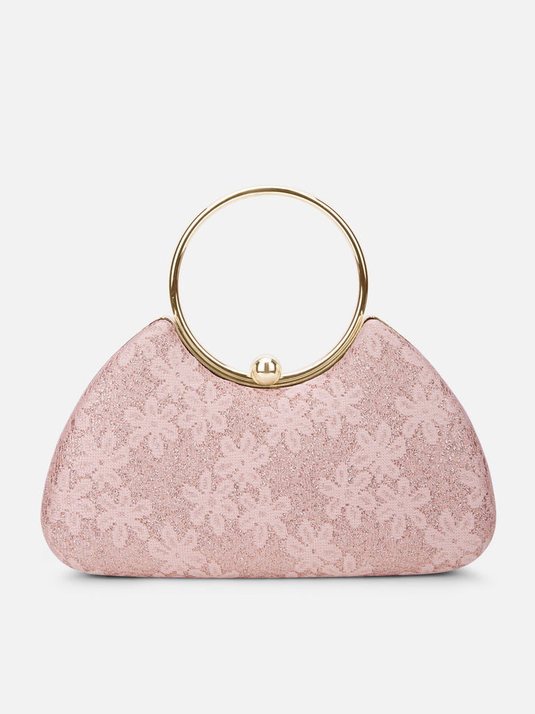 Adore Large Handle Clutch Rose Gold
