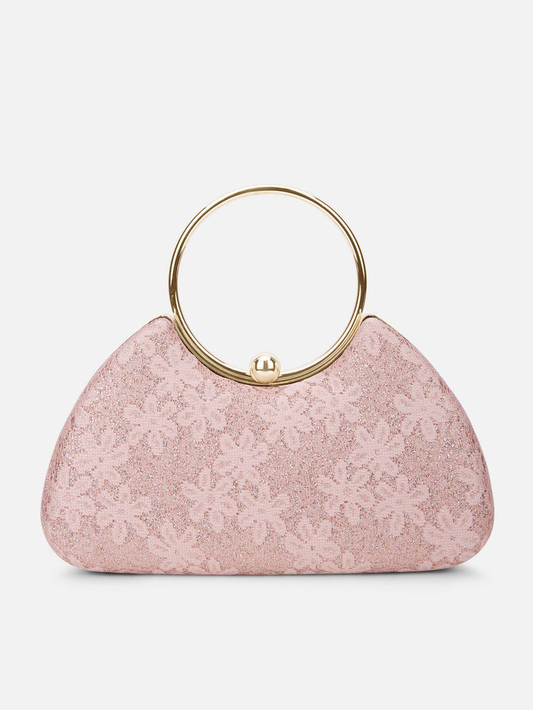 Adore Large Handle Clutch Rose Gold