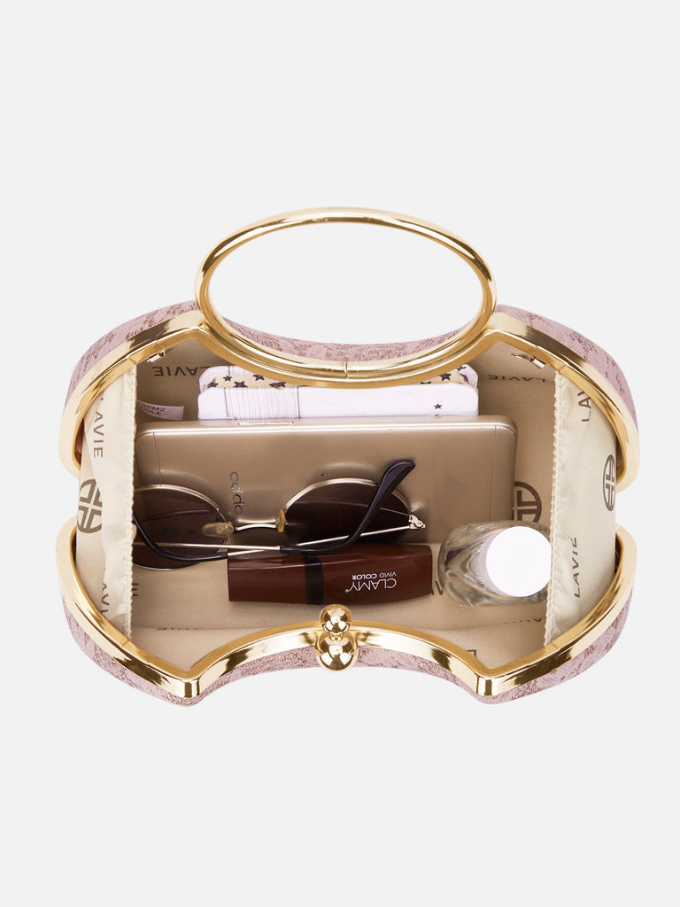 Adore Large Handle Clutch Rose Gold