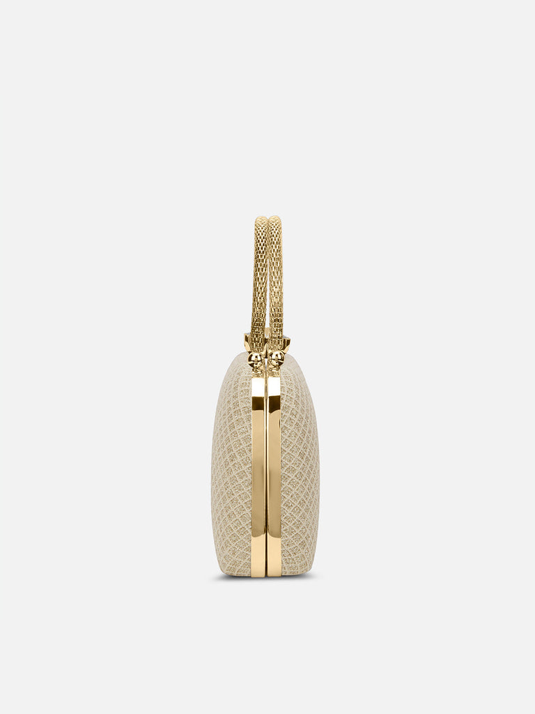 Twist Small Handle Clutch Gold