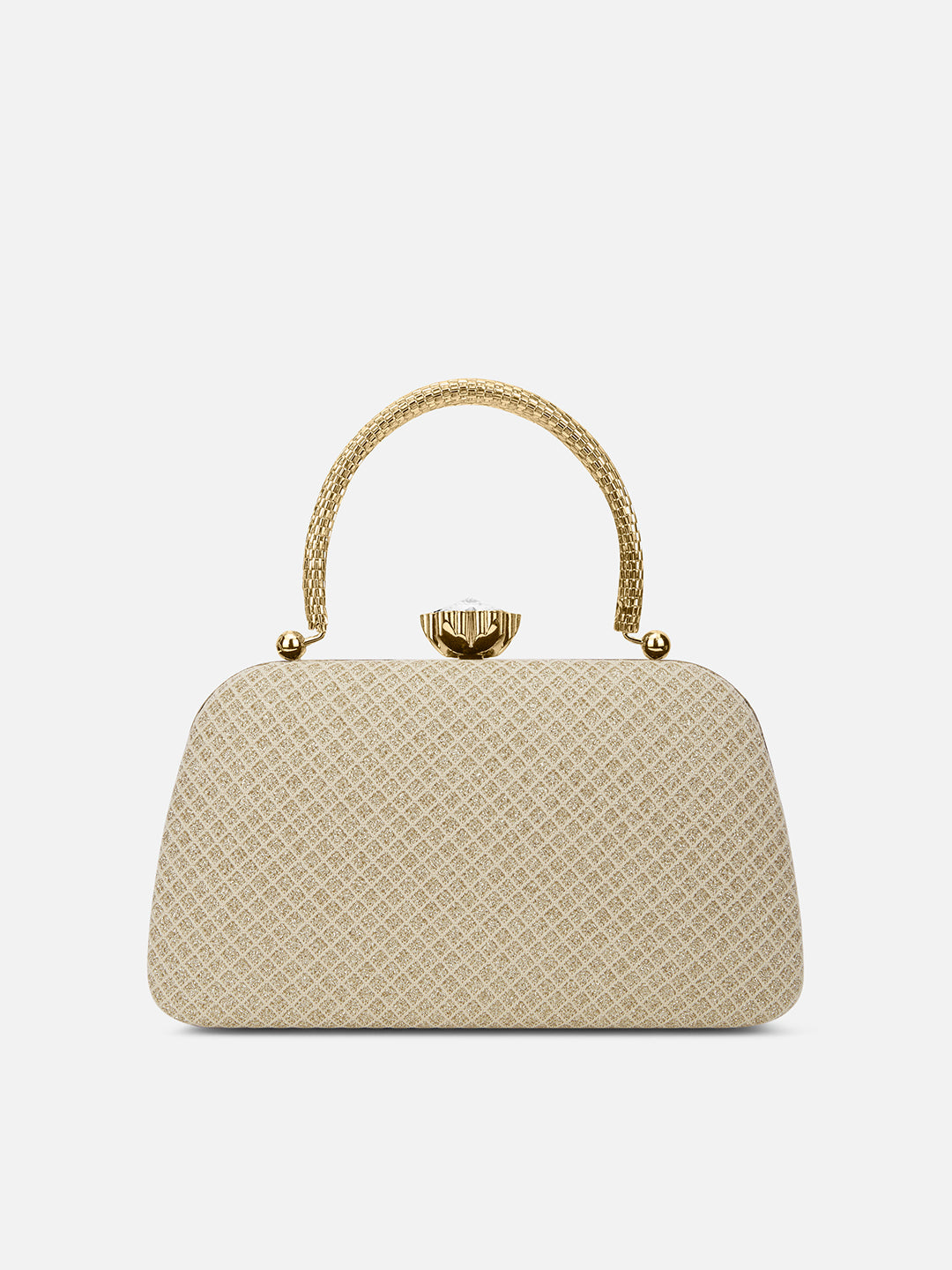 Twist Small Handle Clutch Gold