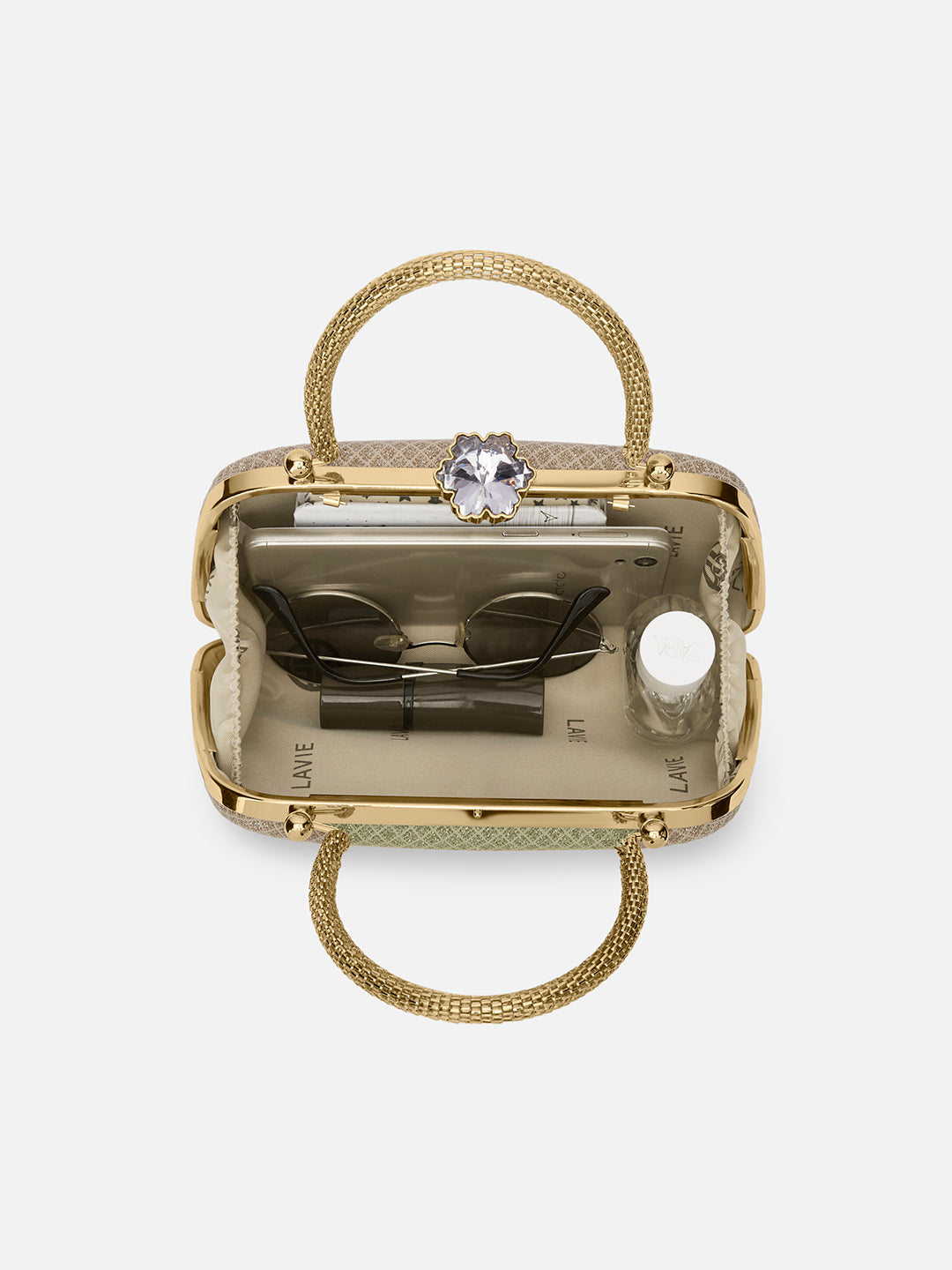 Twist Small Handle Clutch Gold