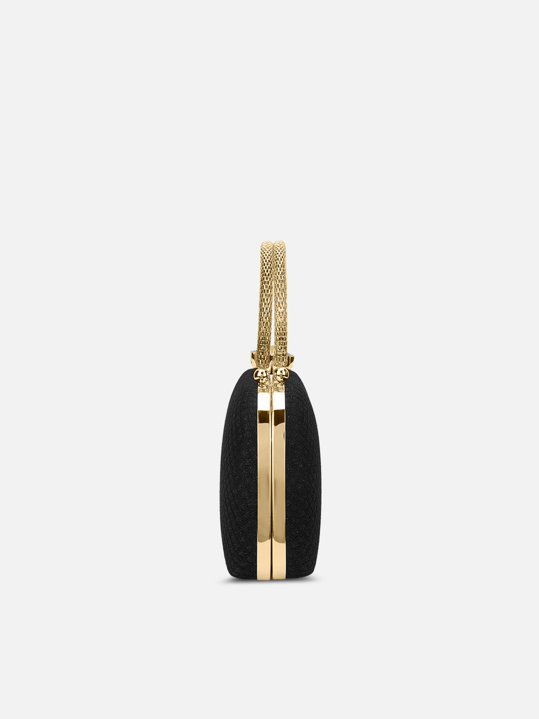 Twist Small Handle Clutch Black