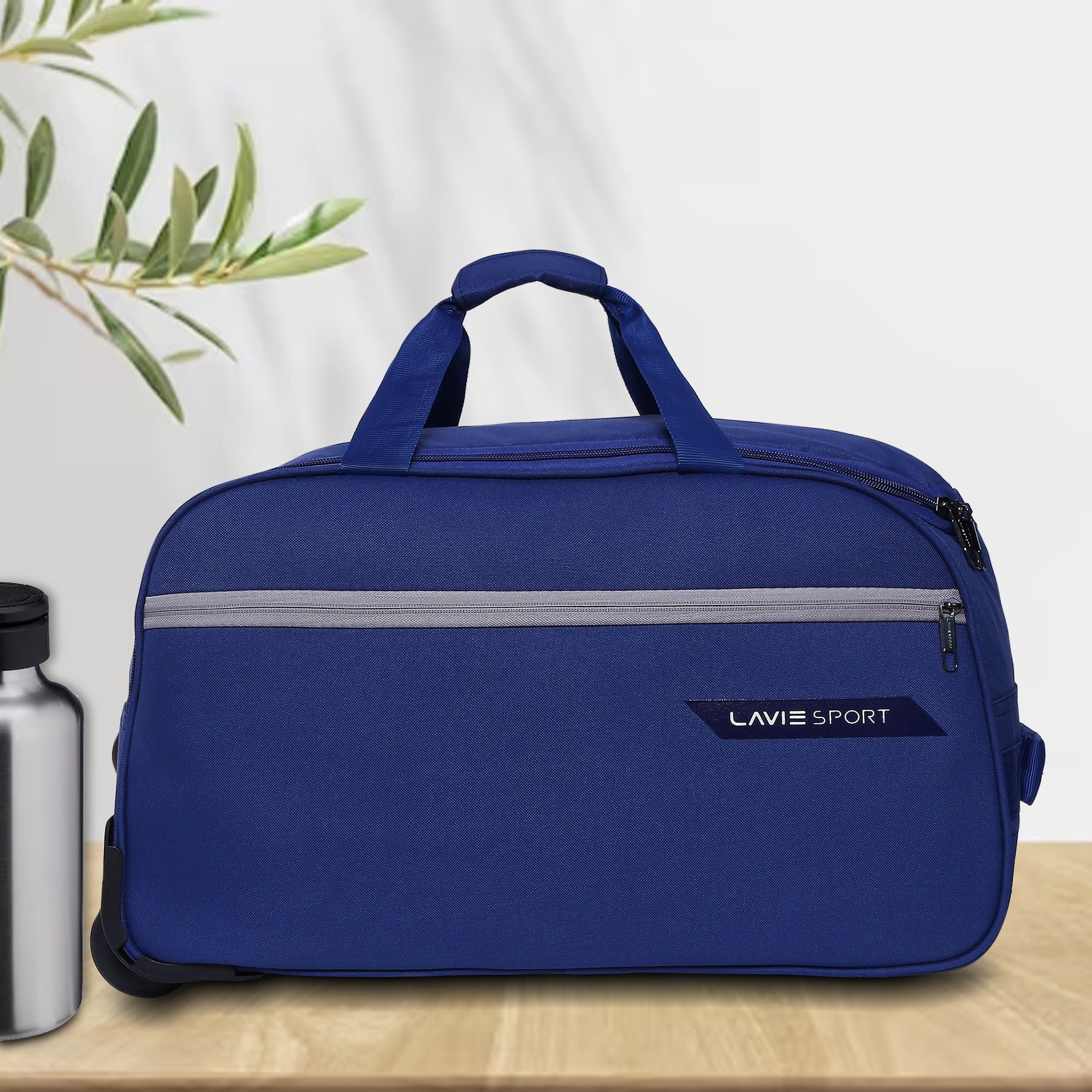Lino Wheel Duffle Bag Navy