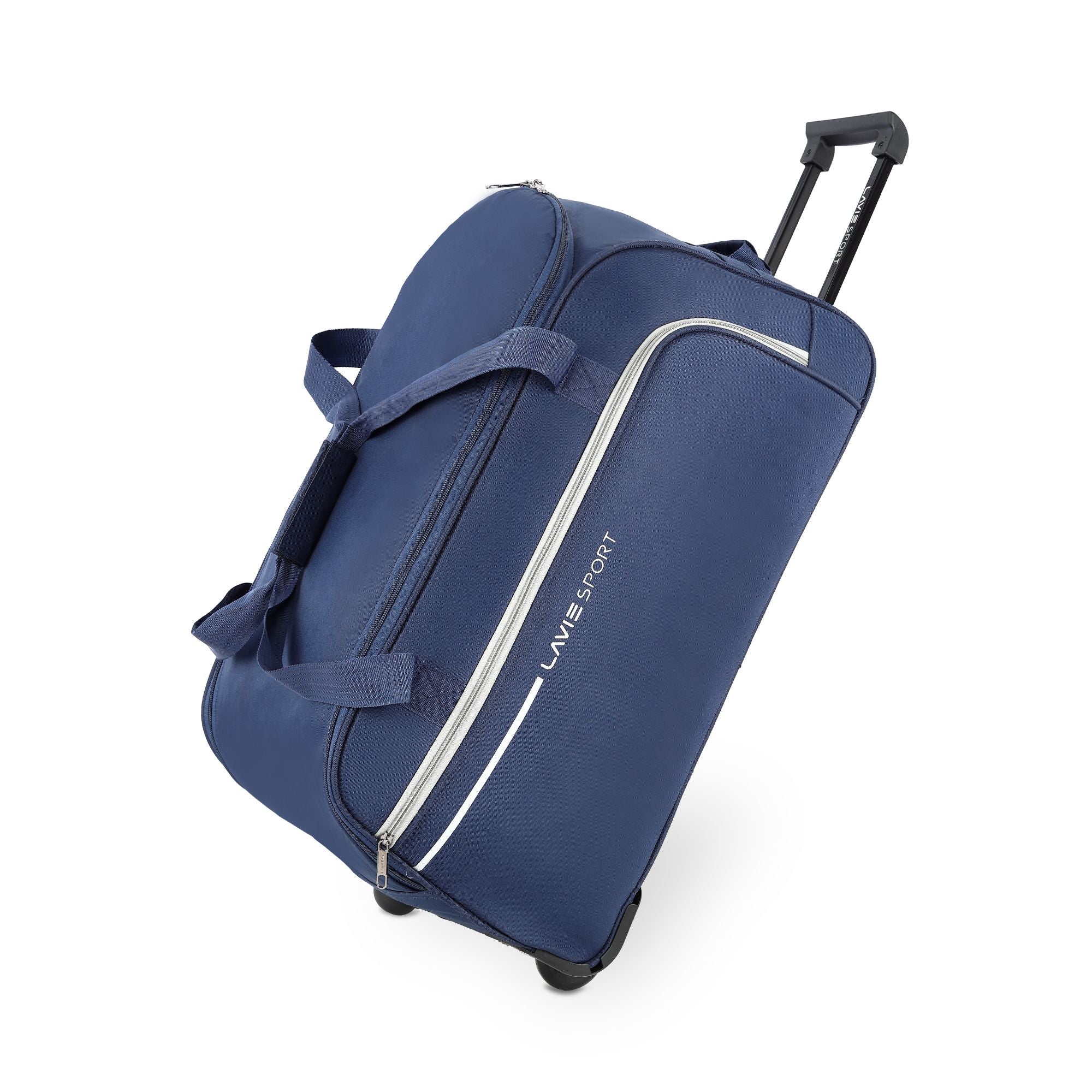 Lavie Sport Large Size 62 Cms Galactic Wheel Duffle Bag | Navy - Lavie World