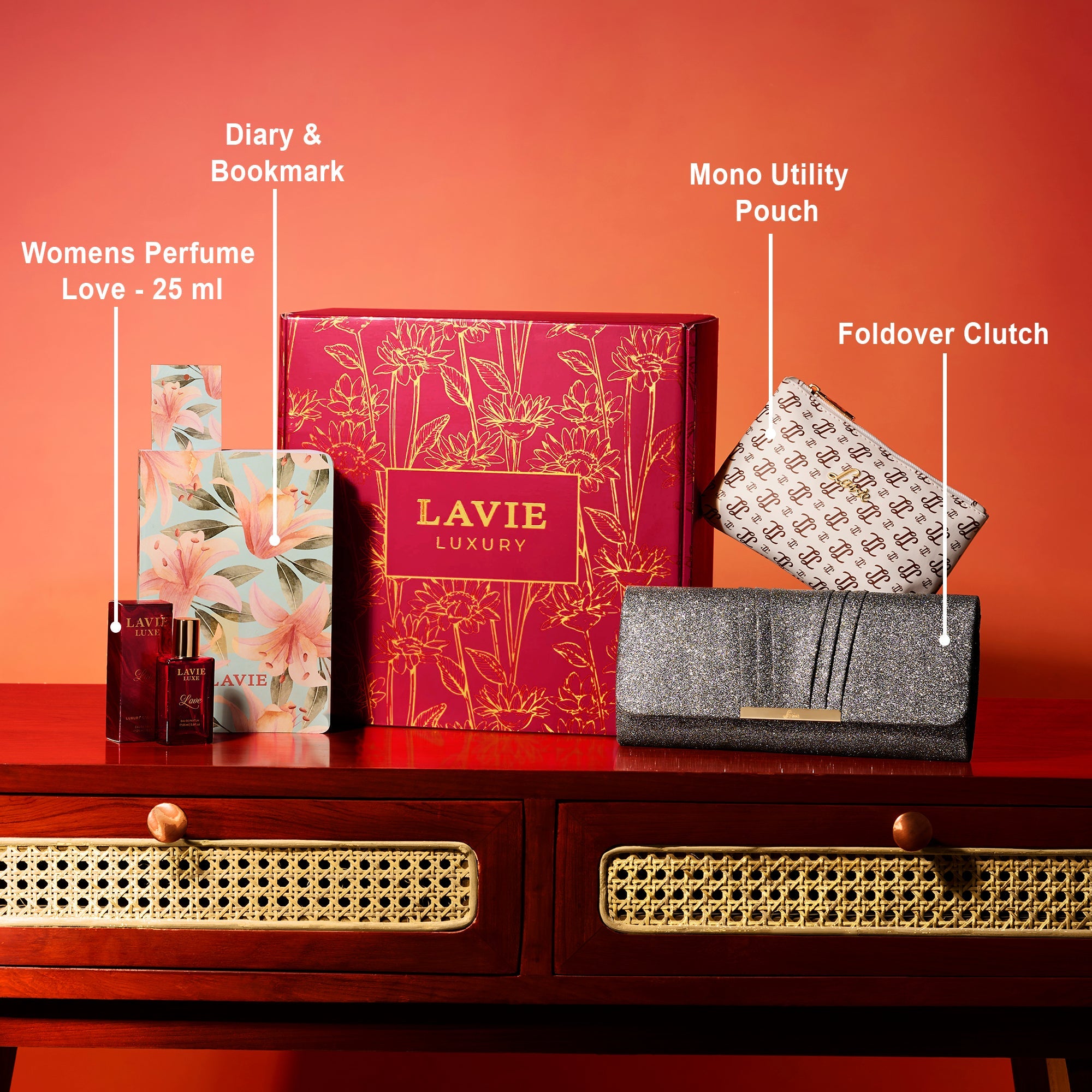 Scarlet Clutch Women Giftset