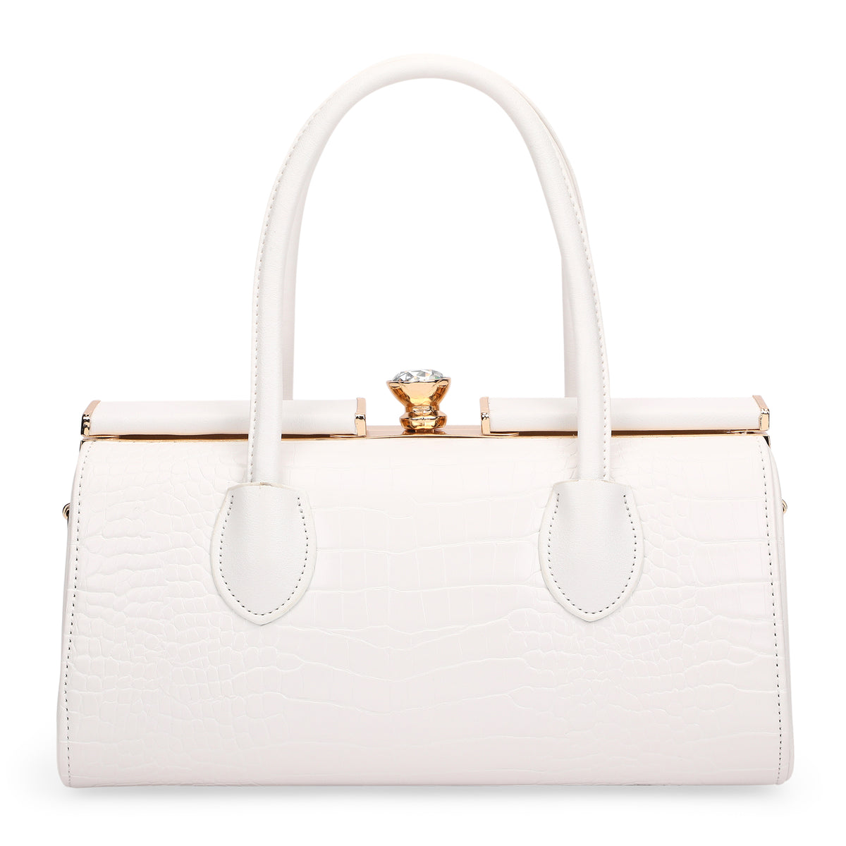 Dazzle Medium White Handbag