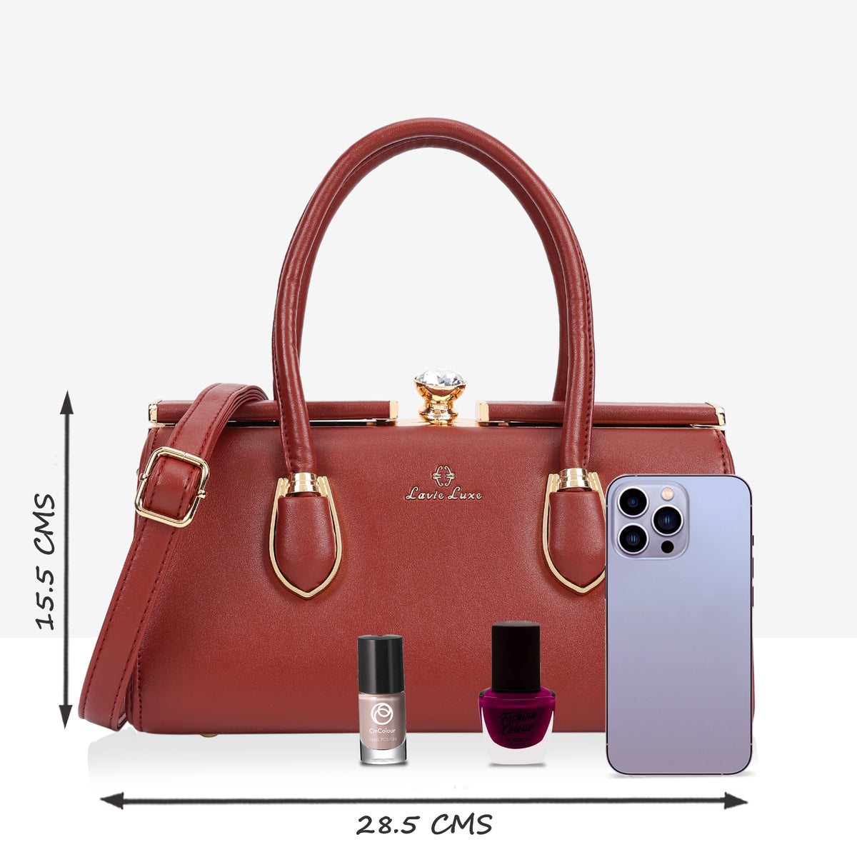Dazzle Medium Wine Handbag