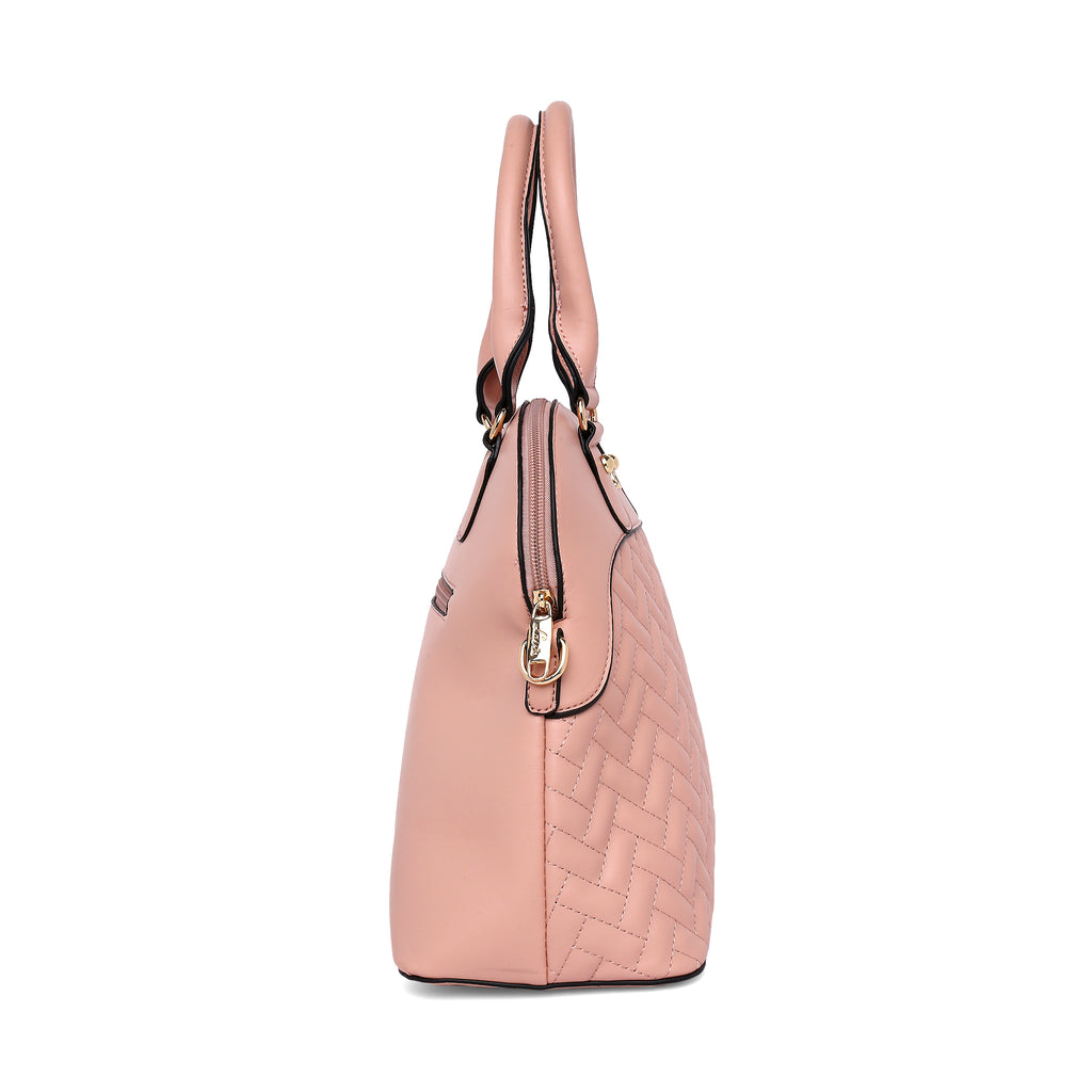 Lavie Light Pink Medium Women's Criss Marjorie Satchel Bag (Black)