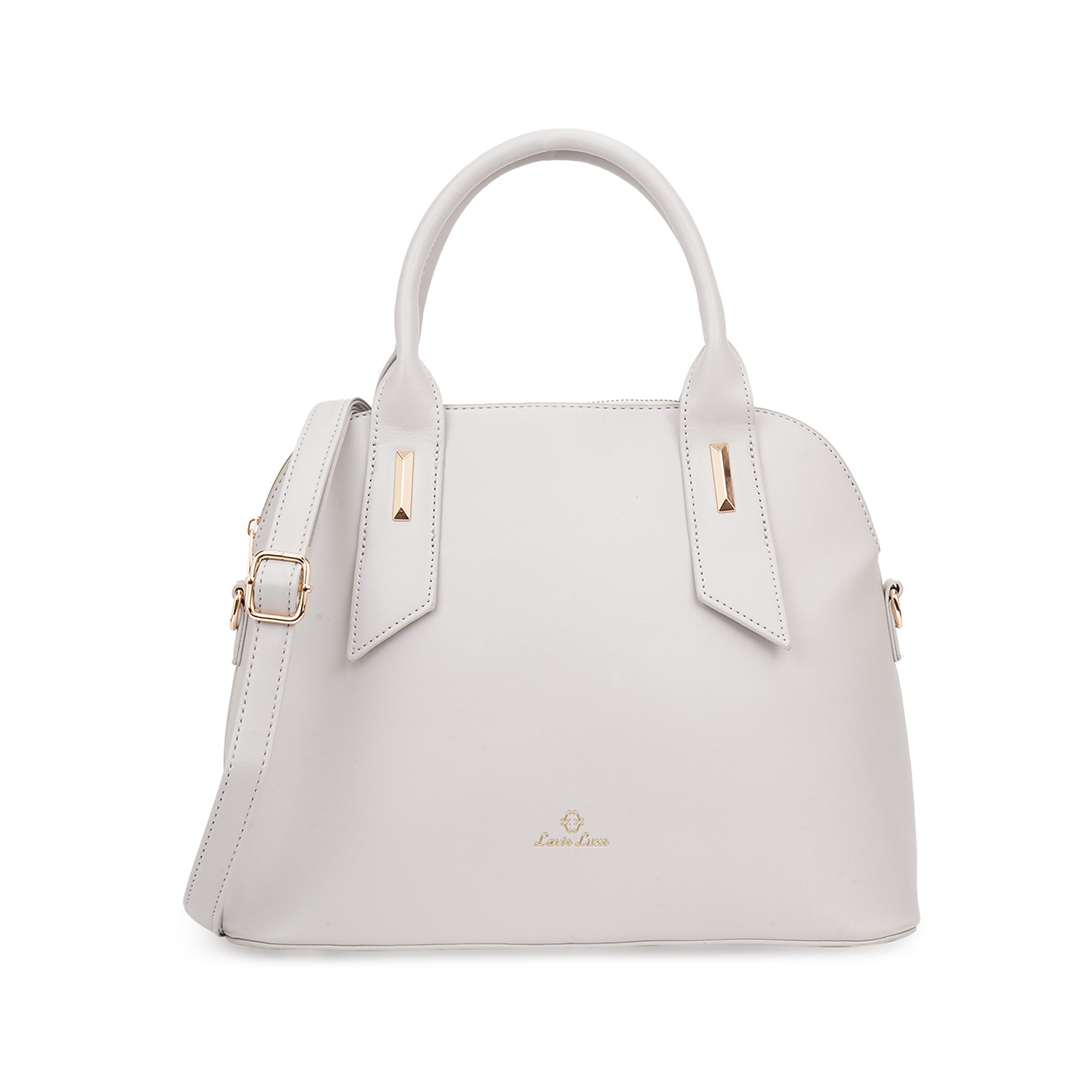 Lavie Luxe Grey Large Women's Kurumba Satchel Bag
