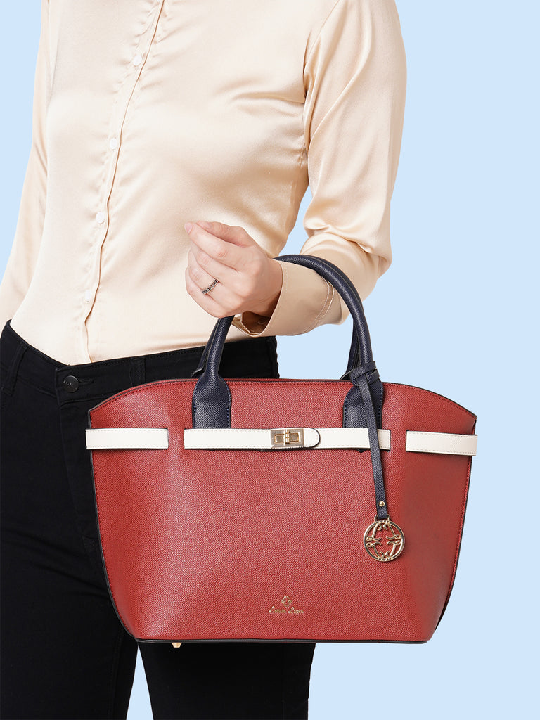 Lavie Luxe Red Medium Women's Fallon Satchel Bag