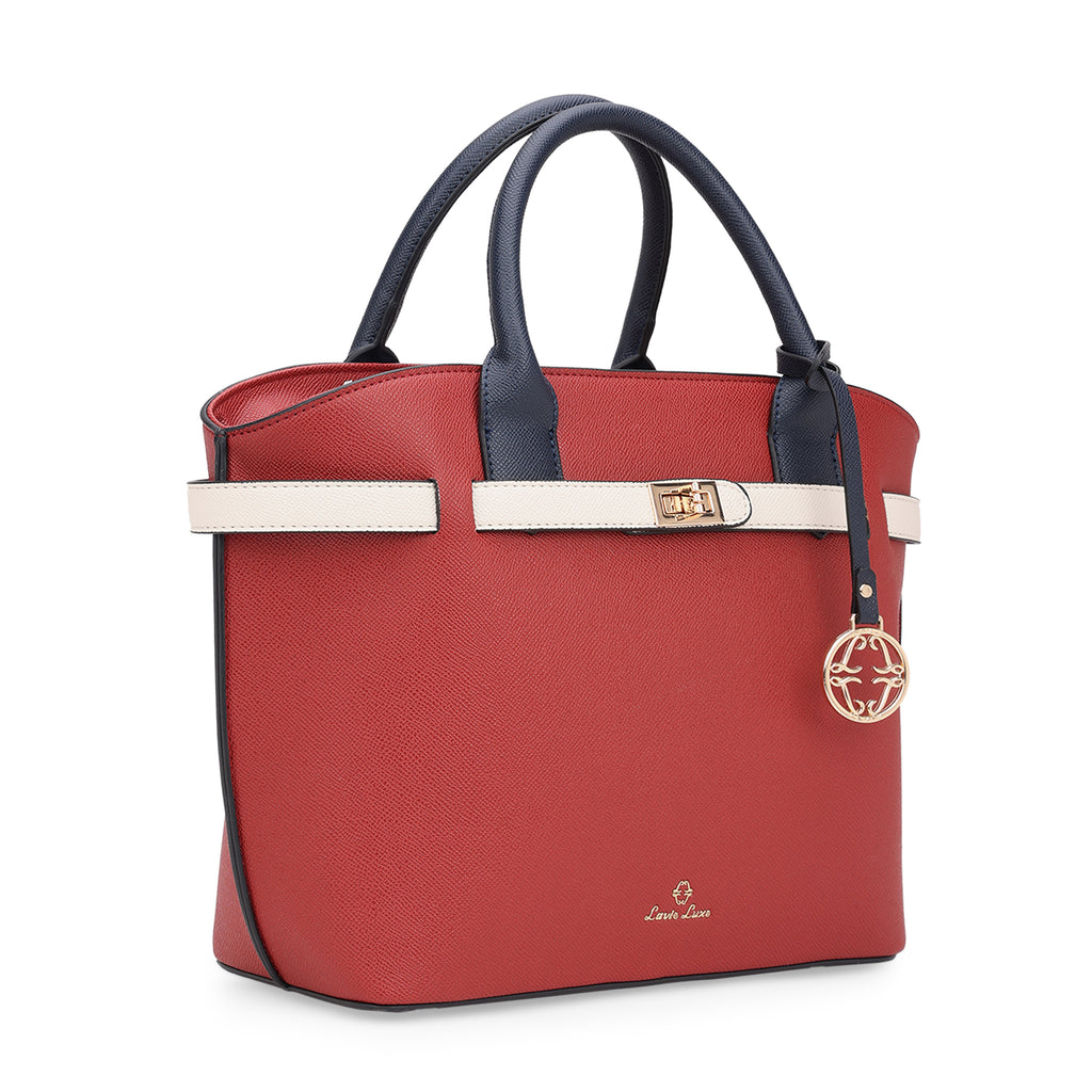 Lavie Luxe Red Medium Women's Fallon Satchel Bag