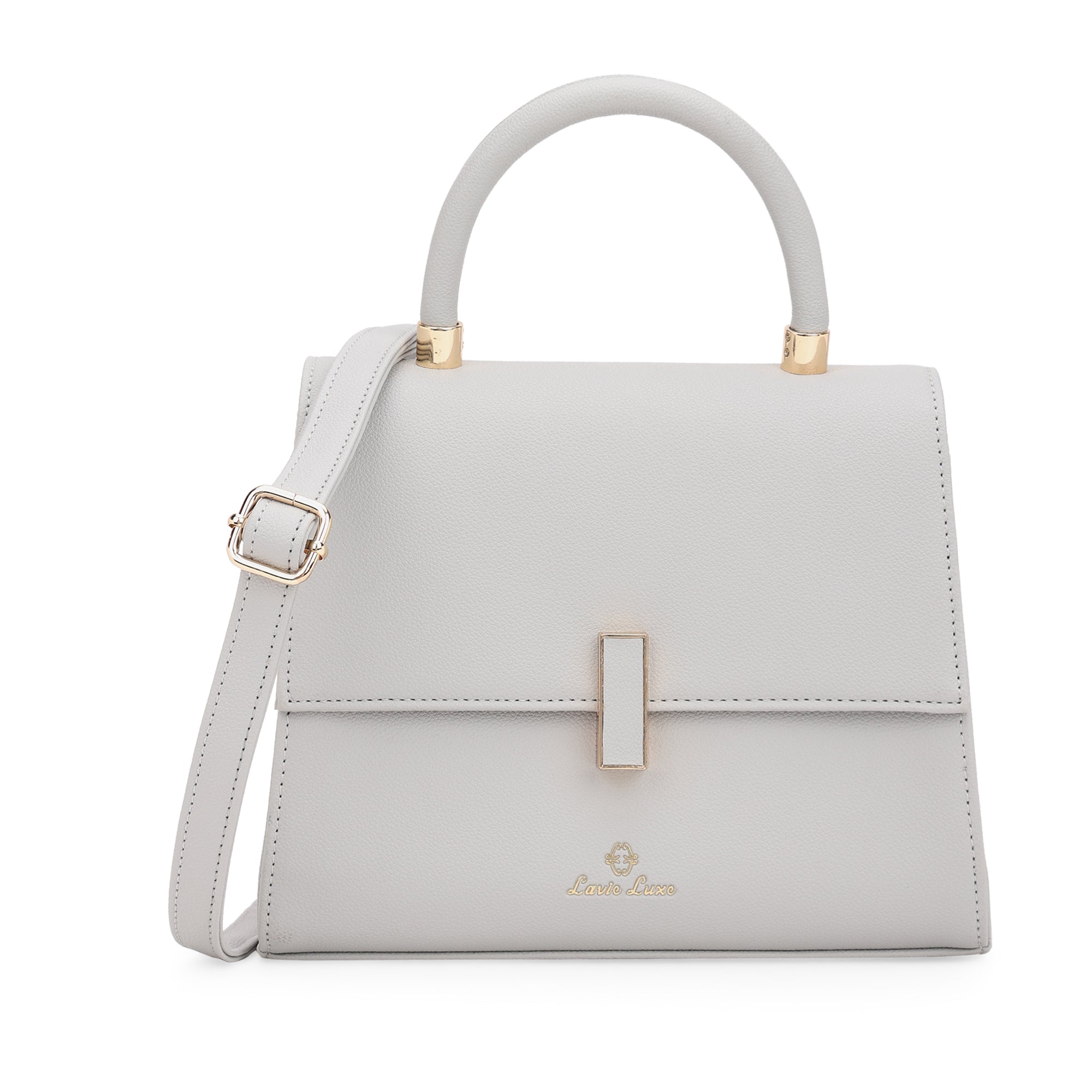 Lavie Luxe Grey Medium Women's Gypsy Flap Satchel Bag