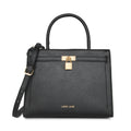 Lock Medium Black Handbag