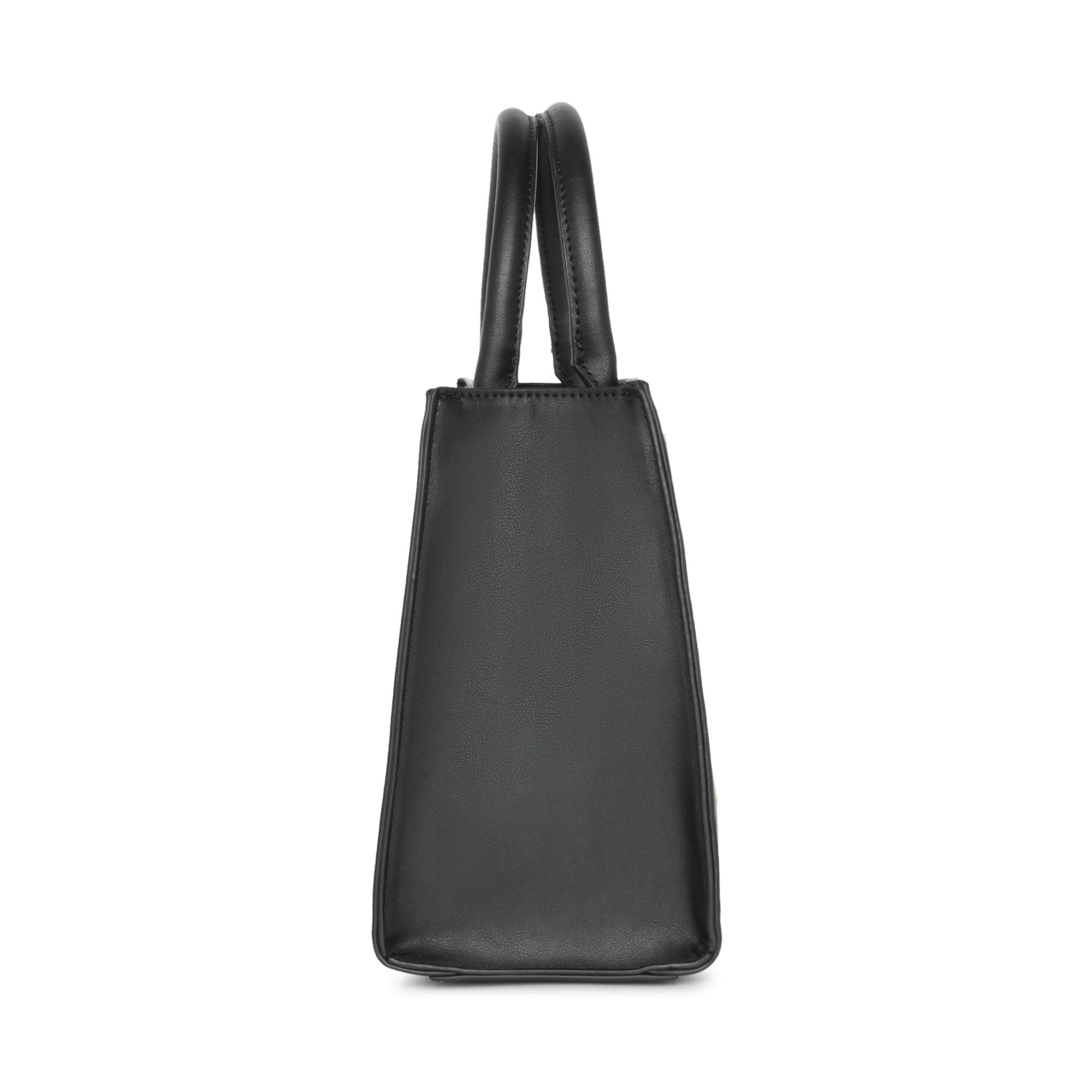 Lavie Luxe Black Medium Women's Lock Satchel Bag