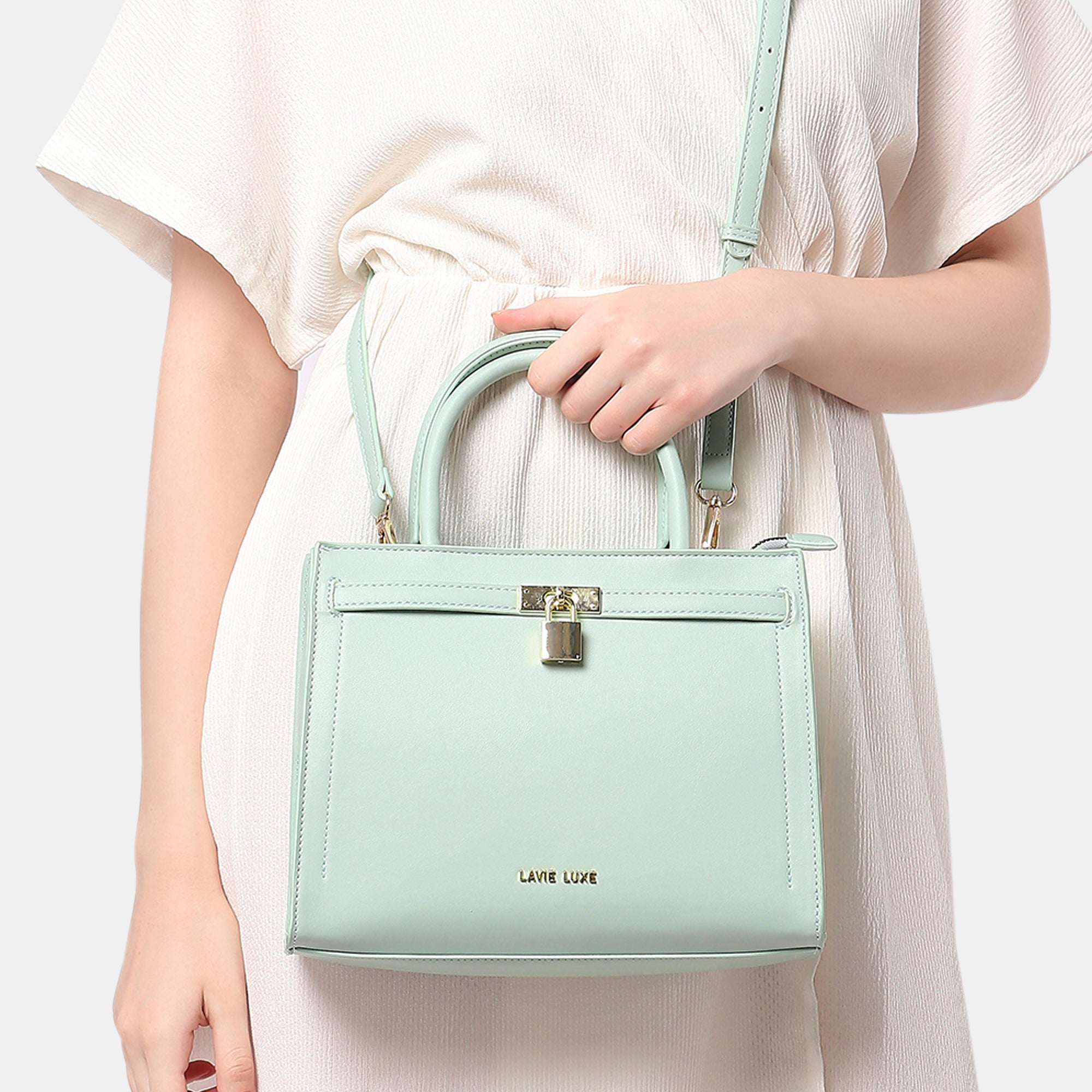 Medium Lock Satchel Bag