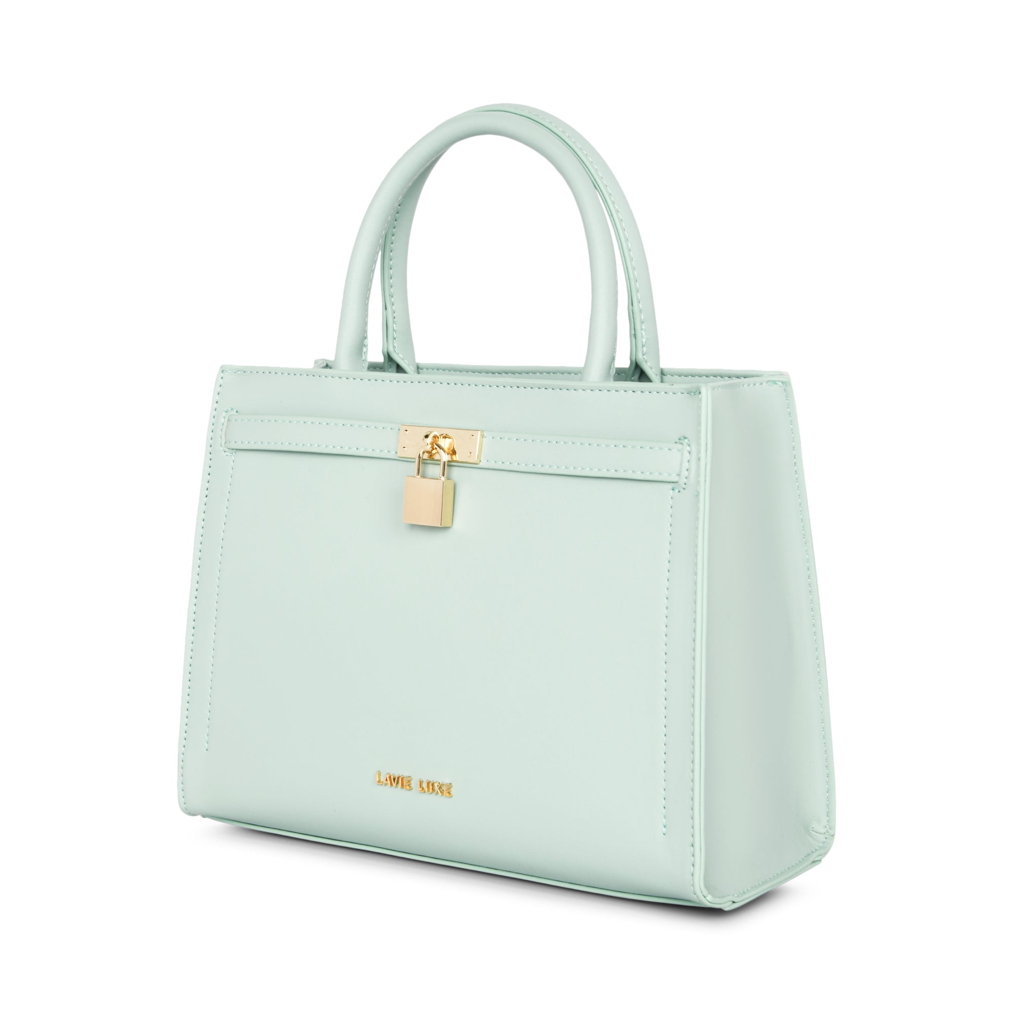 Lavie Luxe Mint Medium Women's Lock Satchel Bag