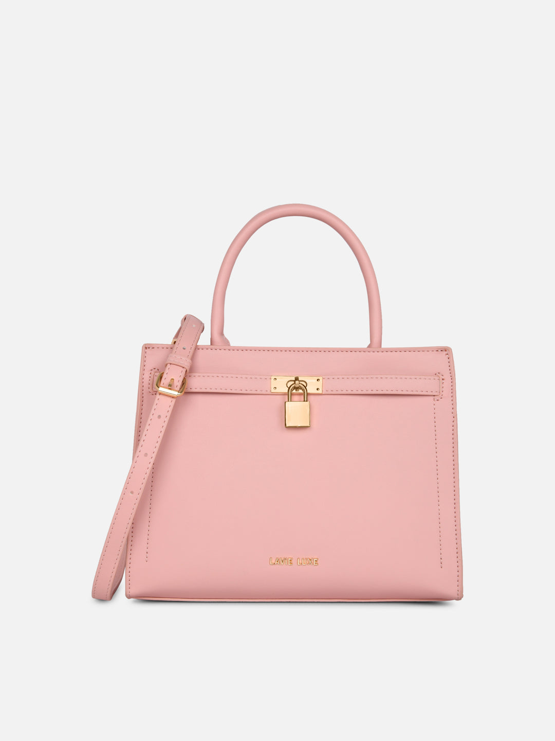 Lock Medium Light Pink Handbag
