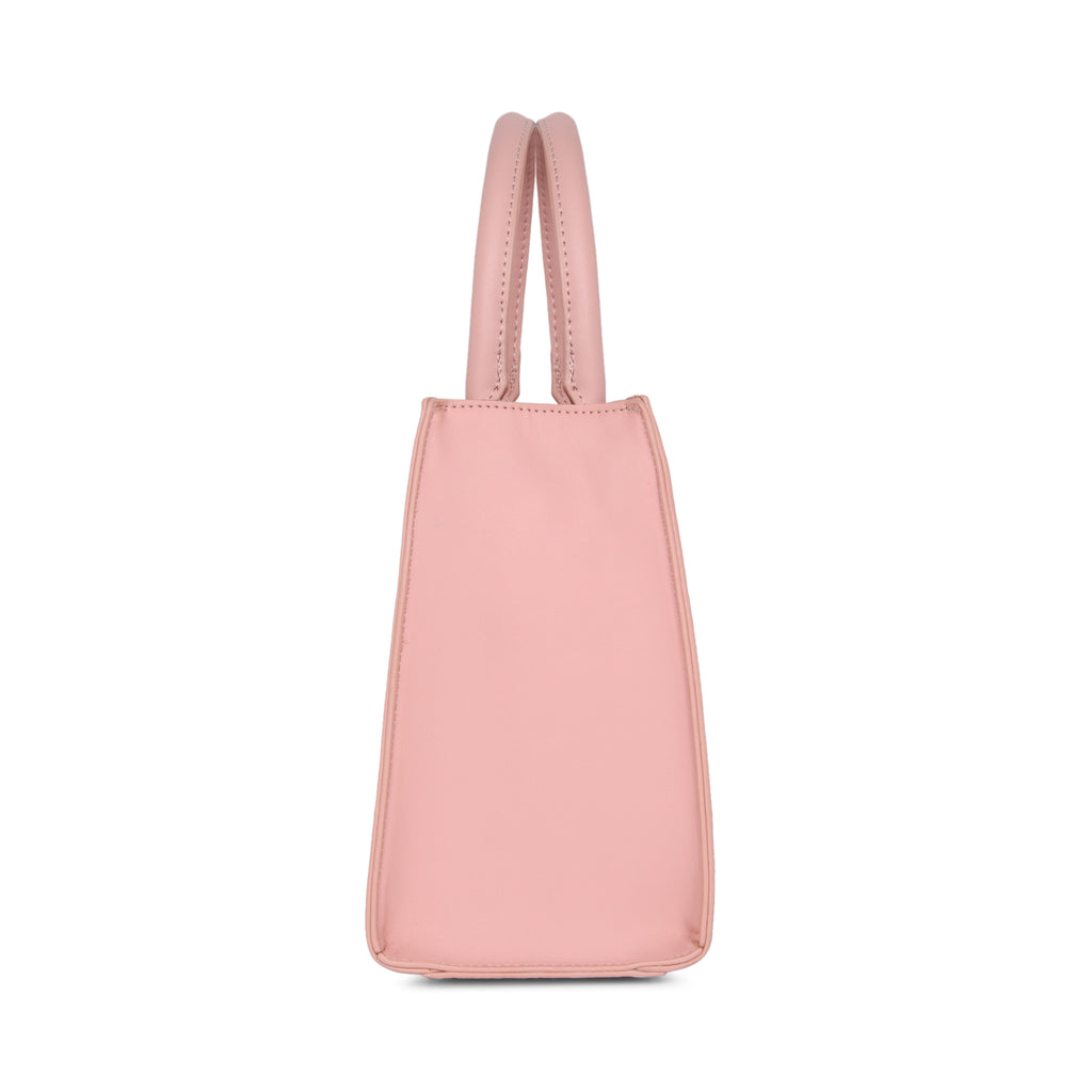 Lavie Luxe Light Pink Medium Women's Lock Satchel Bag