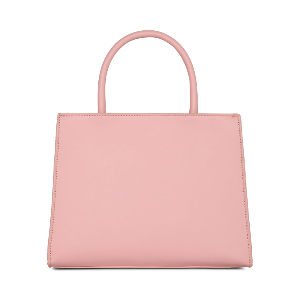 Lavie Luxe Light Pink Medium Women's Lock Satchel Bag
