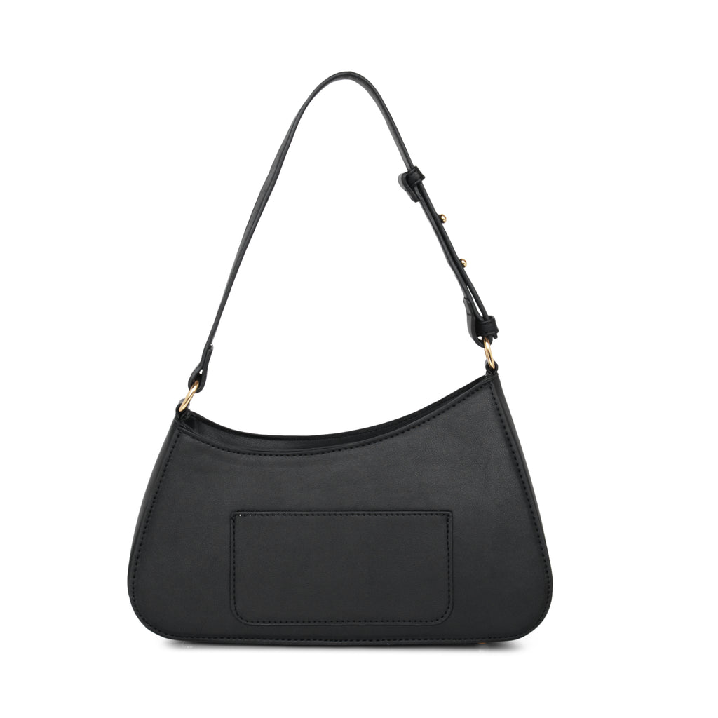 Lavie Luxe Black Small Women's Stud Girl's Hobo Bag