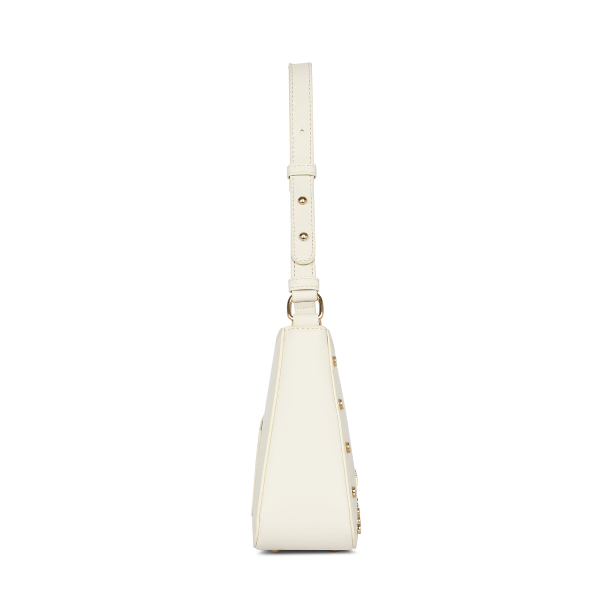 Lavie Luxe Off White Small Women's Stud Girl's Hobo Bag