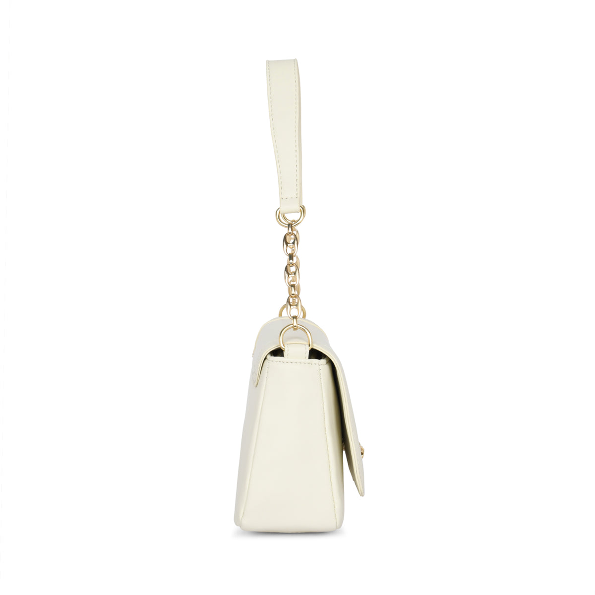 Lavie Luxe Off White Medium Women's Chain Hobo Bag