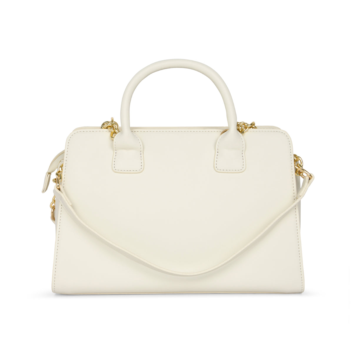 Lavie Luxe Off White Medium Women's Chain Satchel Bag
