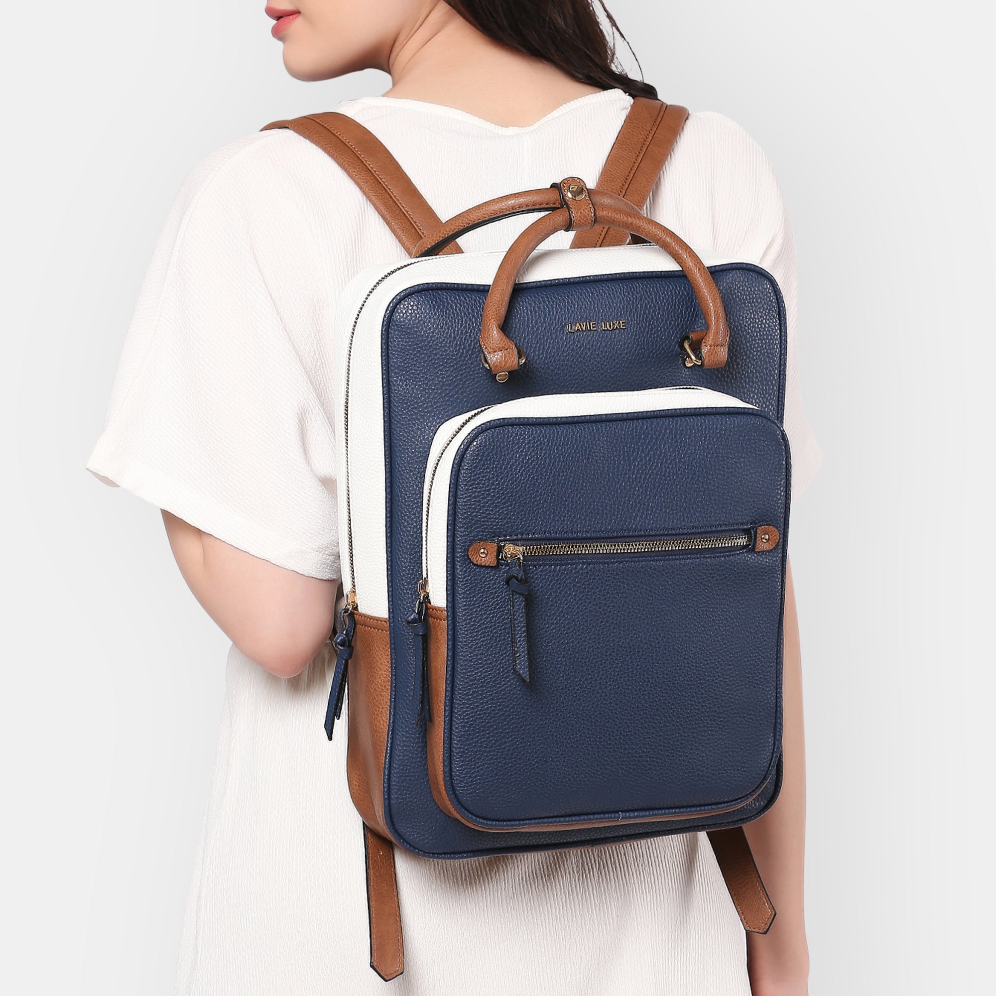 Lavie Luxe Navy Medium Women's Harris Laptop Backpack – Lavie World