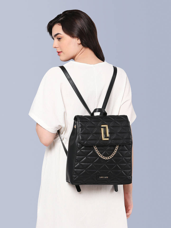 Lavie Luxe Black Medium Women's Casper Girl's Backpack