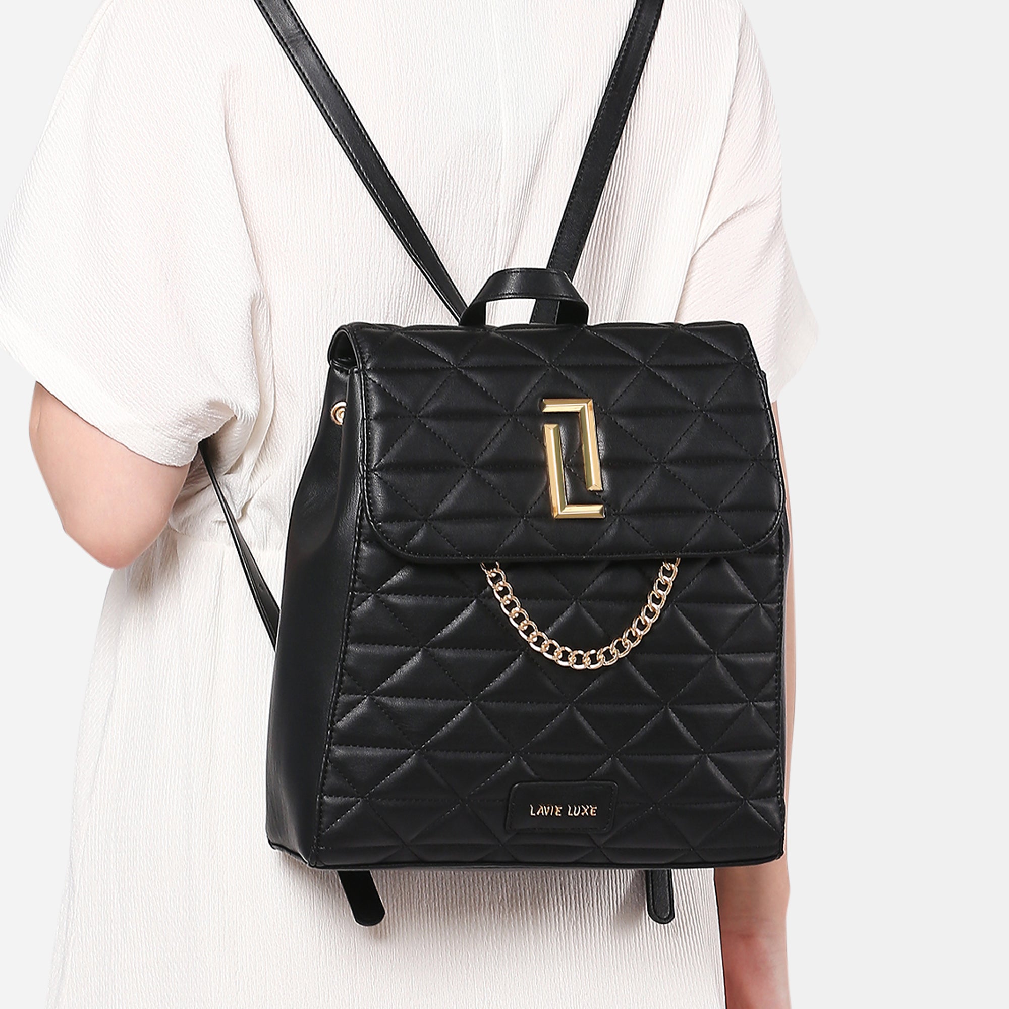 Lavie Luxe Off White Medium Women's Casper Girl's Backpack