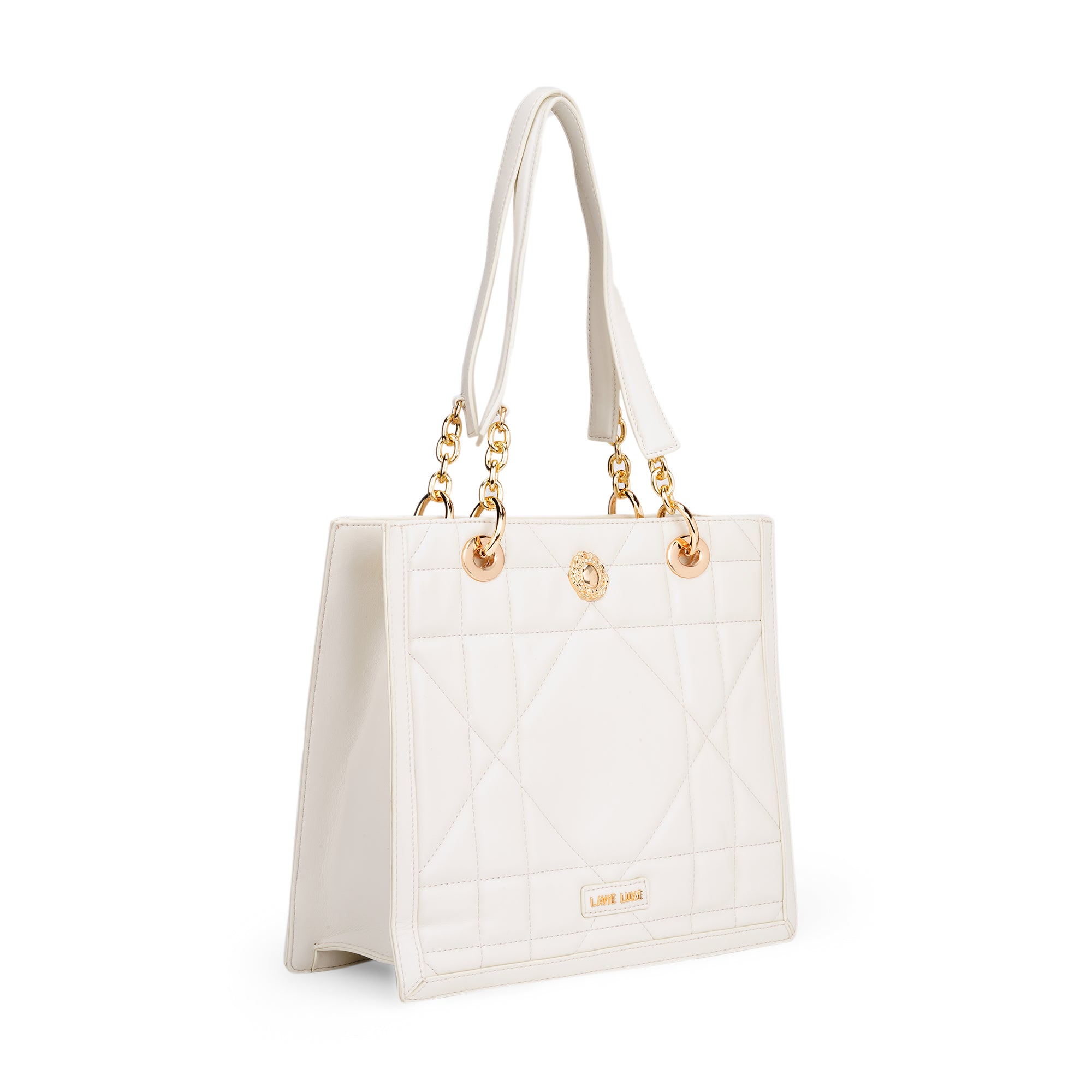 Lavie Luxe Diobox Off White Large Women's Satchel