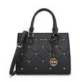Stud Shelly Medium Black Handbag
