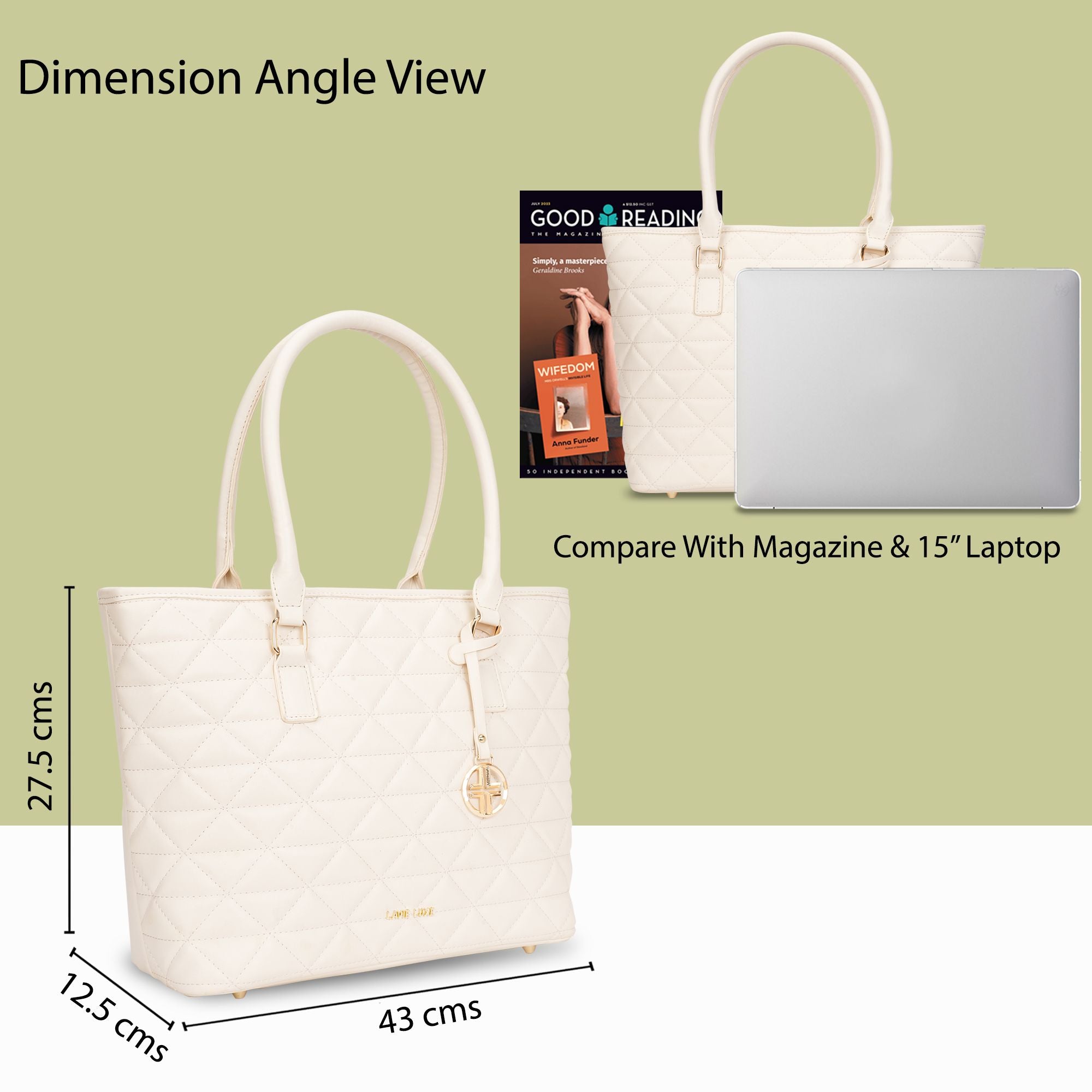 Lavie Luxe Off White Large Women's Dia Sherry Tote Bag