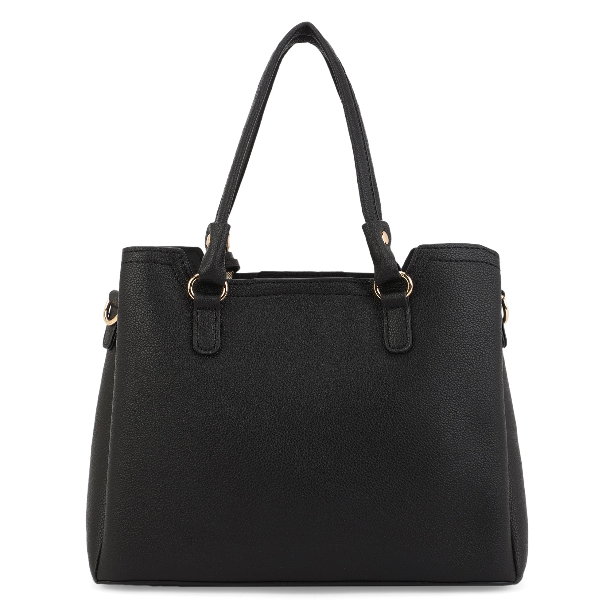 Lavie Luxe Black Medium Women's Azura 23 3 Compartments Satchel Bag