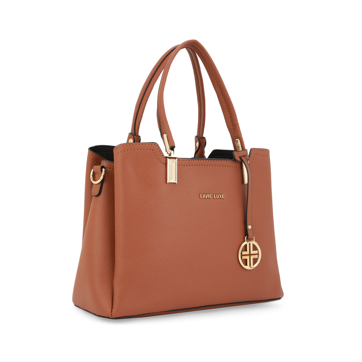 Lavie Luxe Tan Medium Women's Azura 23 3 Compartments Satchel Bag