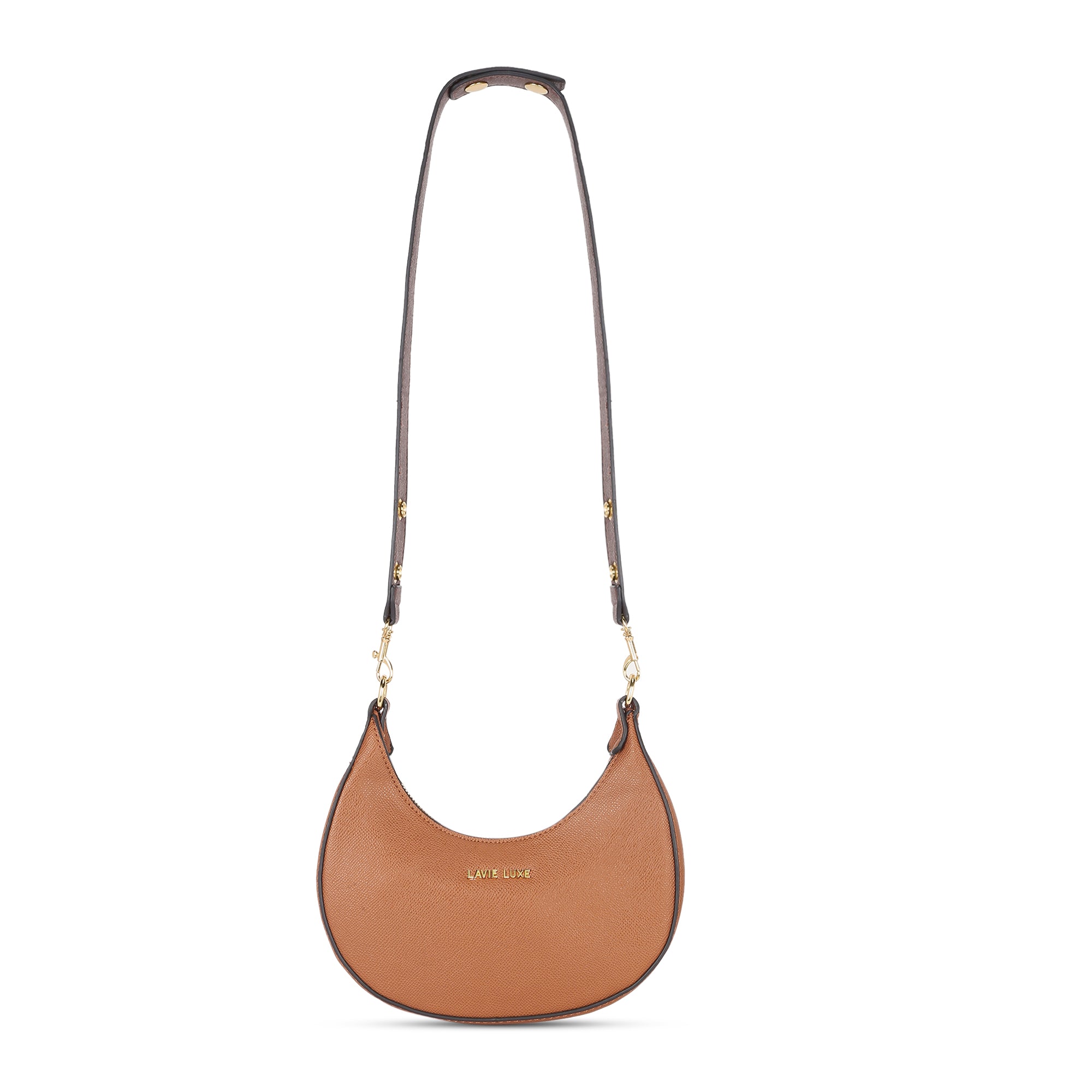 Lavie Luxe Tan Small Women's Cres Hobo Bag