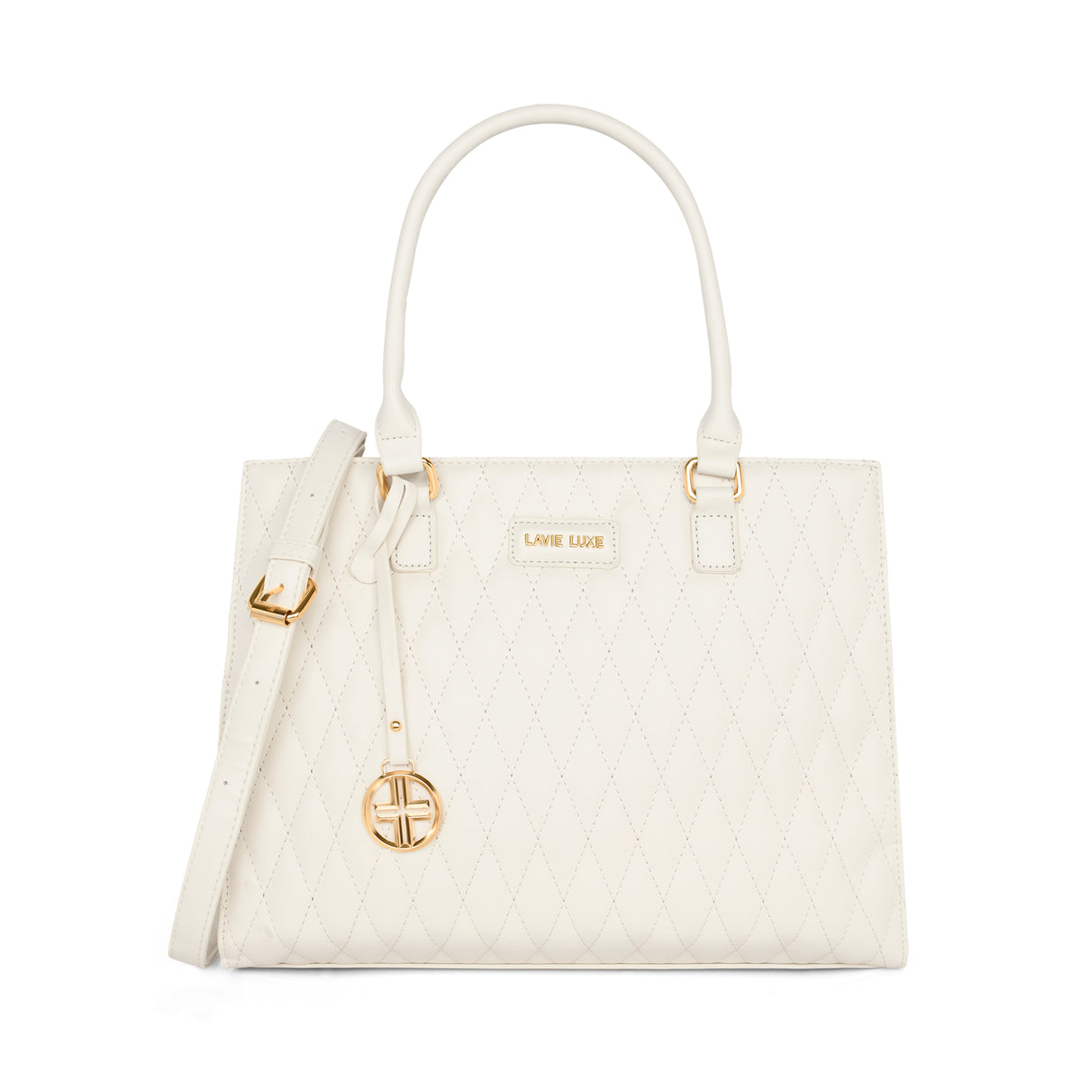 Lavie Luxe Off White Large Women's Shelqi Satchel Bag