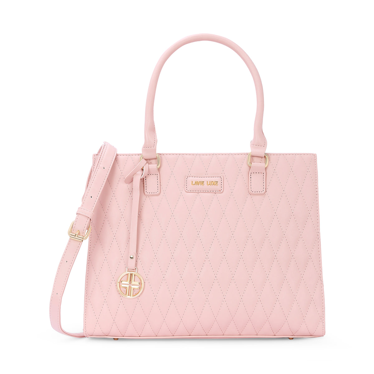 Lavie Luxe Light Pink Large Women's Shelqi Satchel Bag