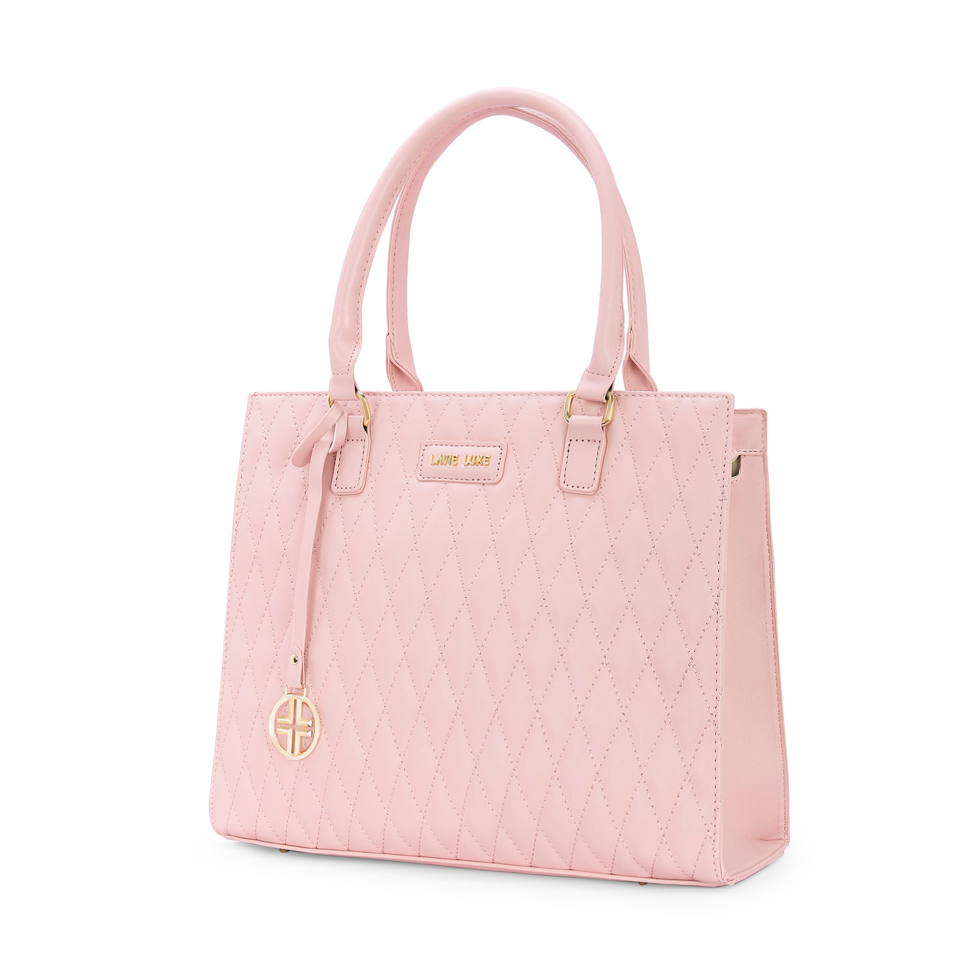 Lavie Luxe Light Pink Large Women's Shelqi Satchel Bag